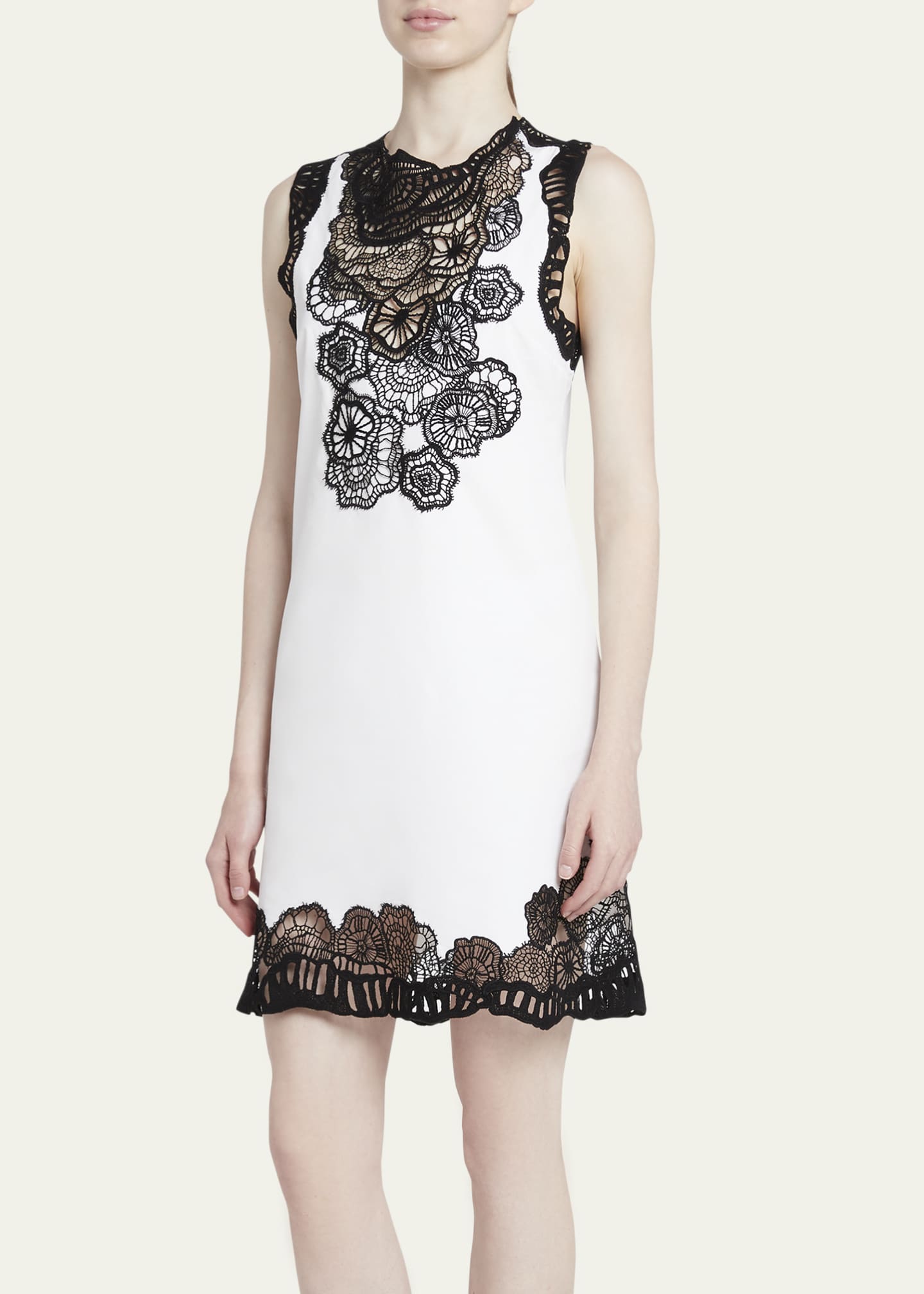 Embroidered lace hot sale shift dress