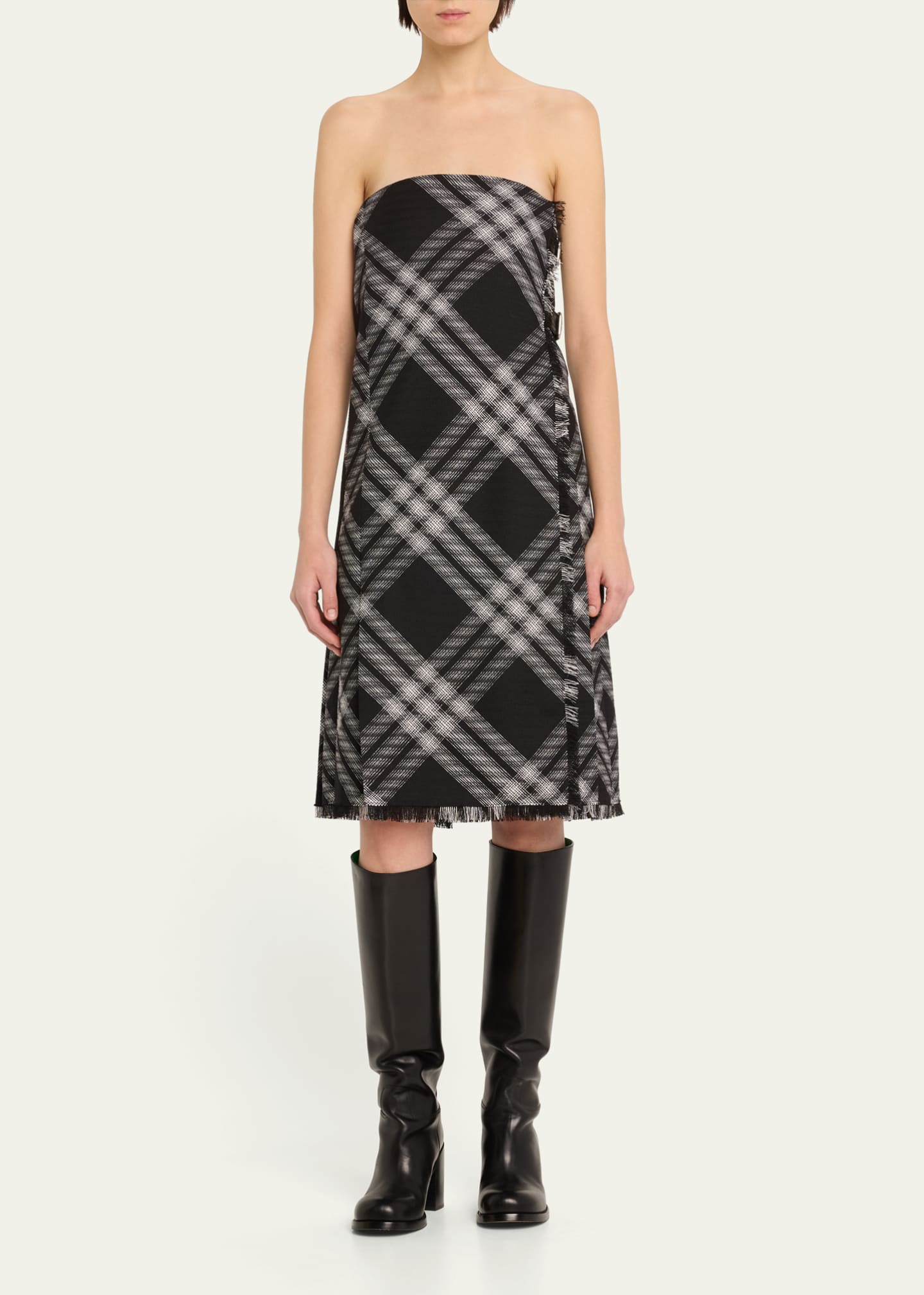 Burberry strapless dress clearance