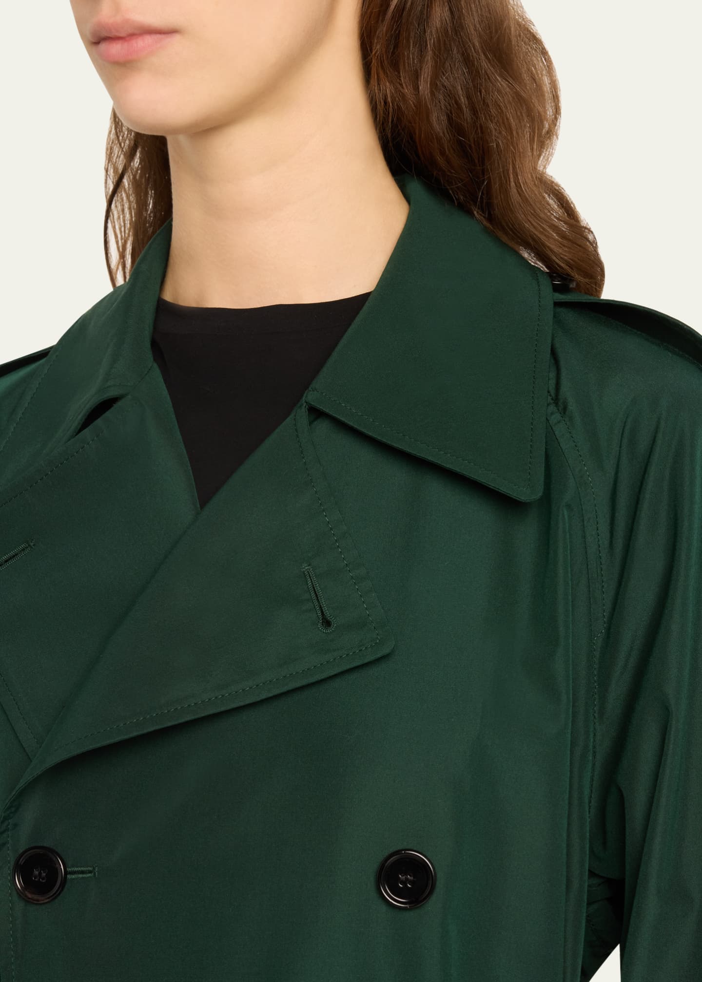 Burberry Oversized Self Tie Double Breasted Trench Coat