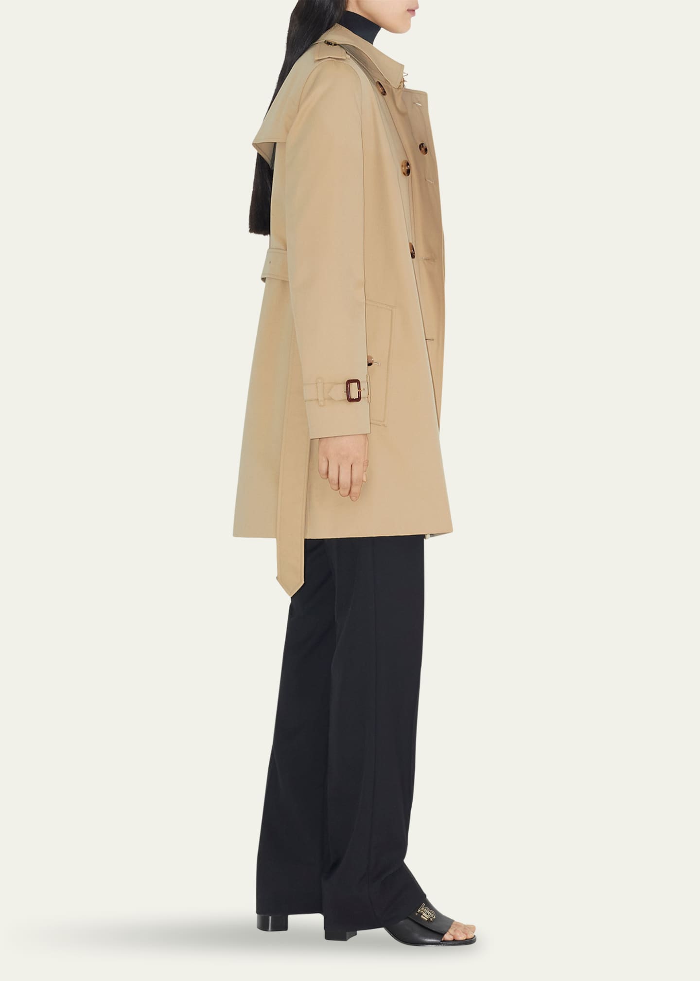 Burberry Kensington Quilted Short Org 2 Coat with Hood Image 4 of 4