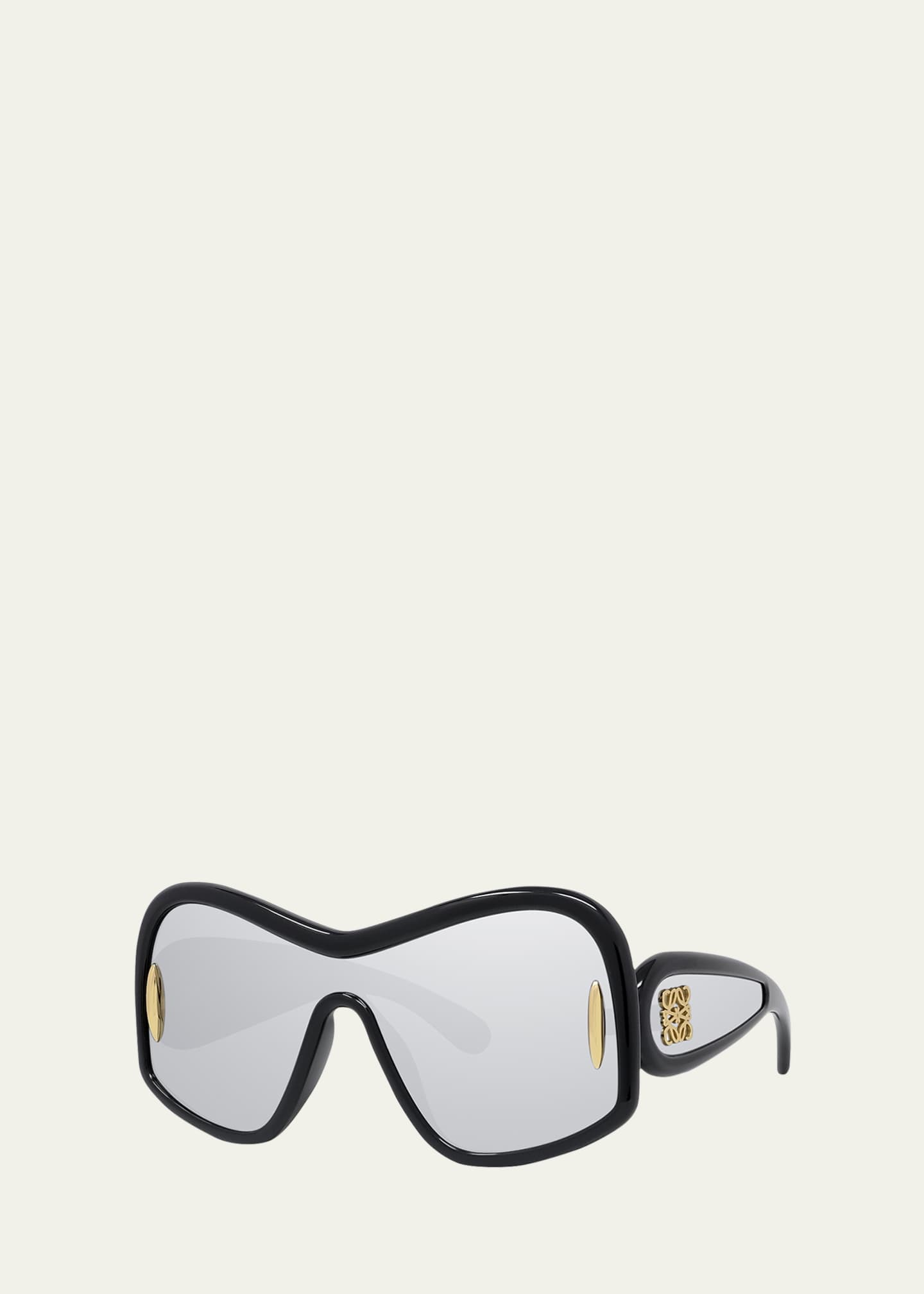 Loewe Anagram Mirrored Acetate Shield Sunglasses Image 2 of 3