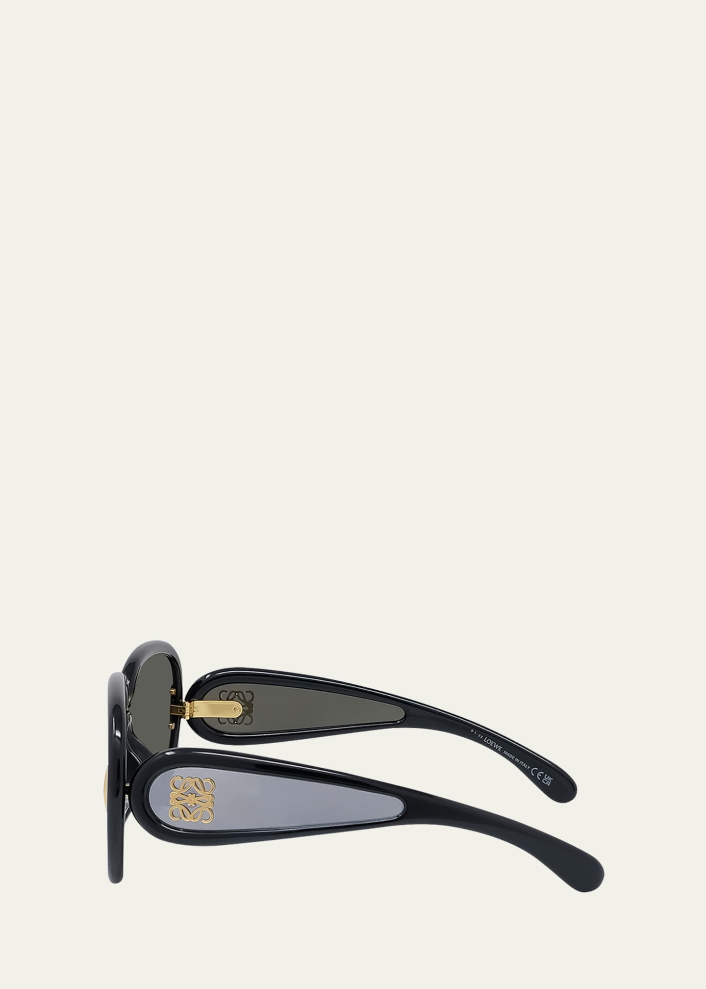 Loewe Anagram Mirrored Acetate Round Sunglasses Image 3 of 3