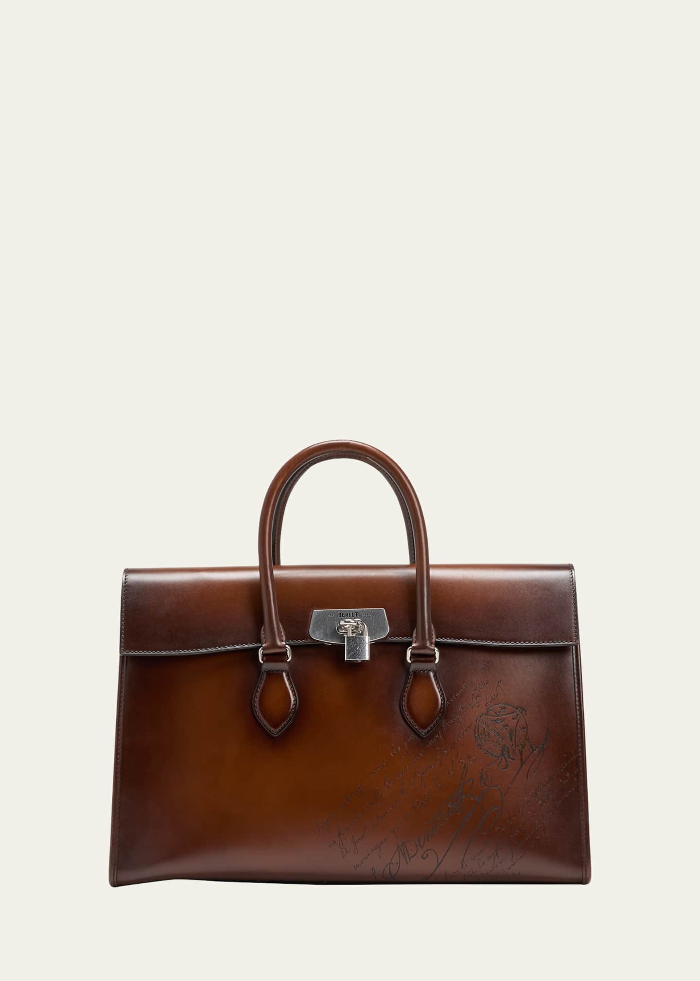 Berluti Men's E'Mio Scritto Briefcase Bag