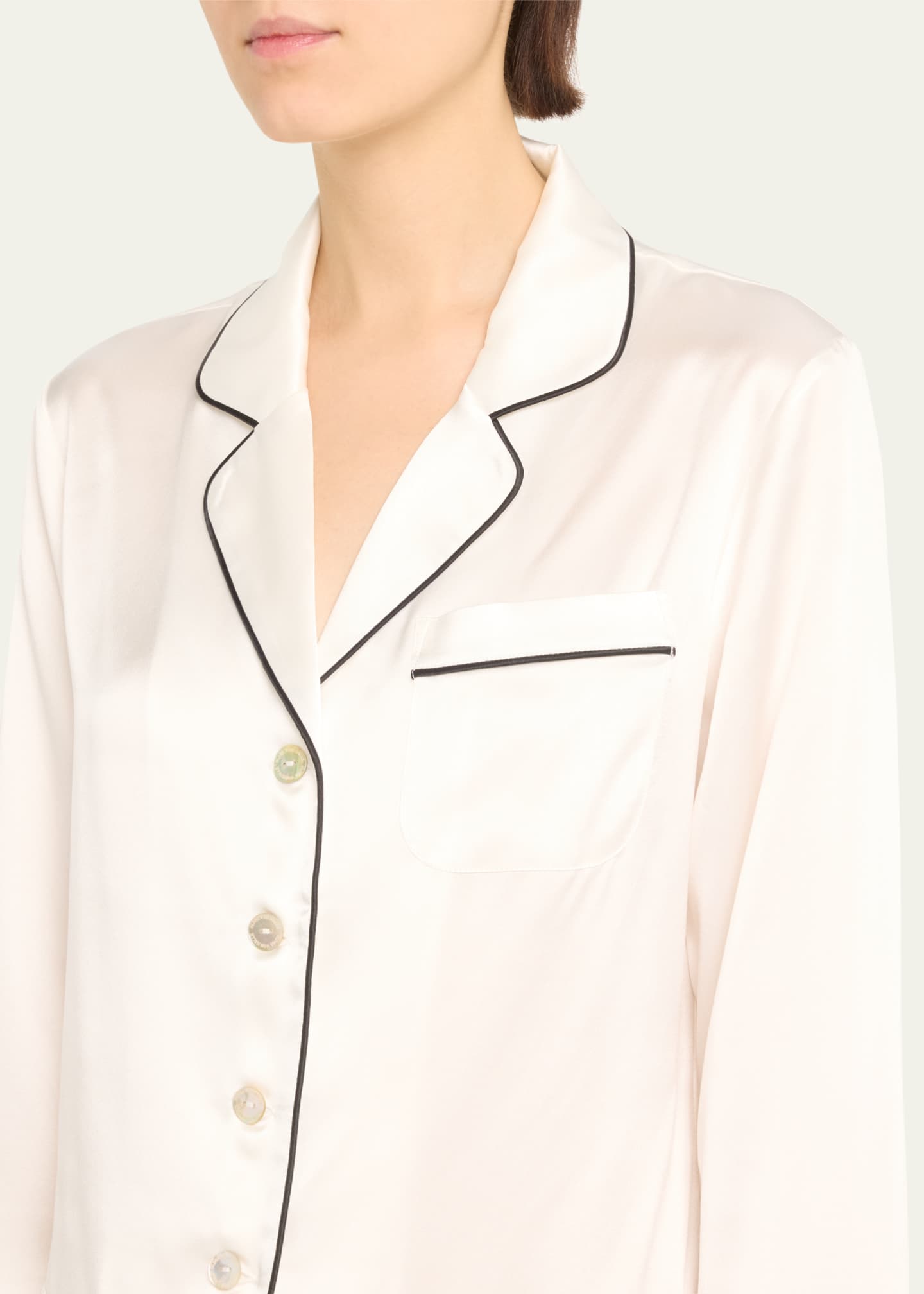 Olivia von Halle Coco Straight-Leg Silk Pajama Set Image 5 of 5