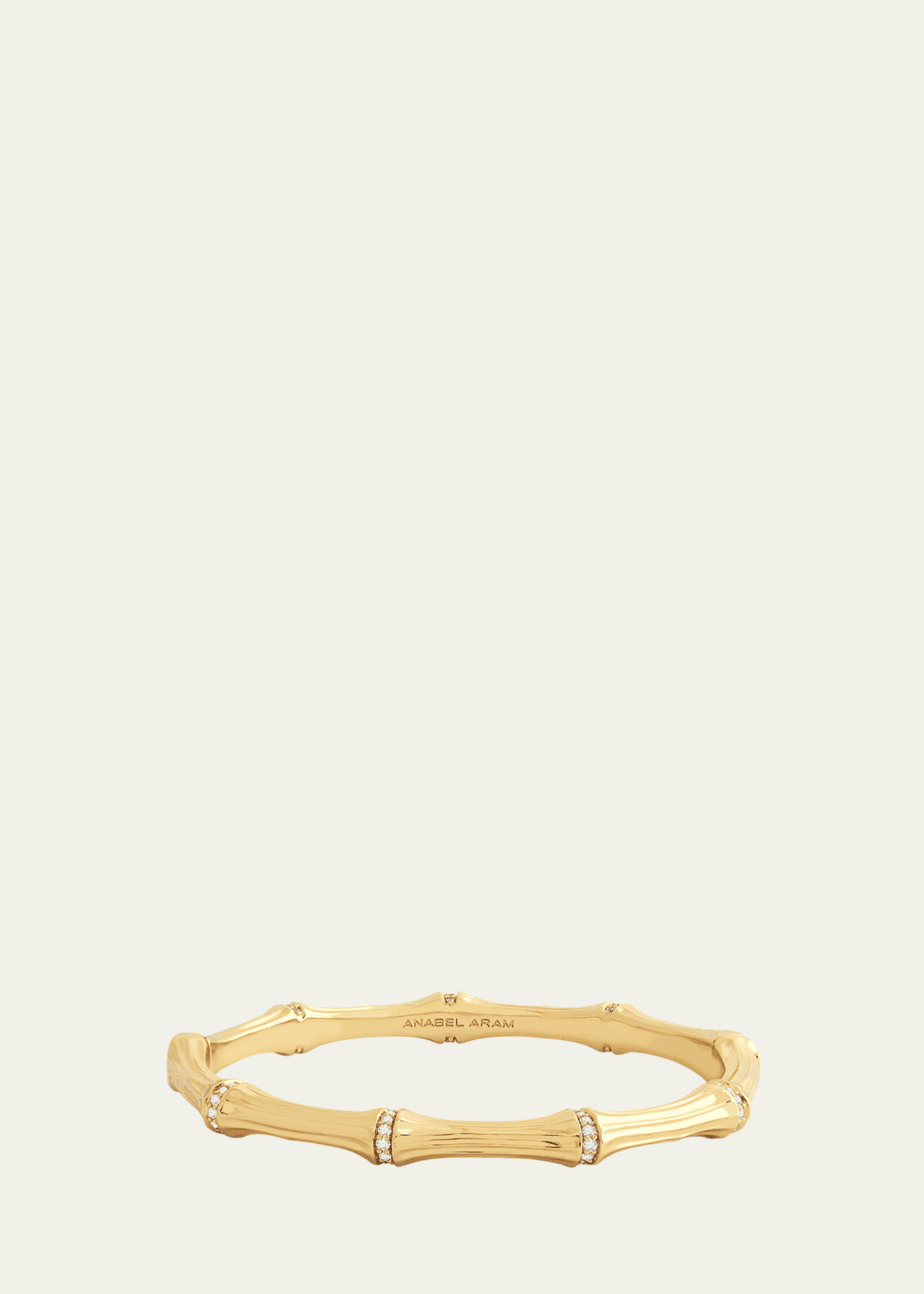 Anabel Aram Jewelry Cubic Zirconia Bamboo Bangle Bracelet