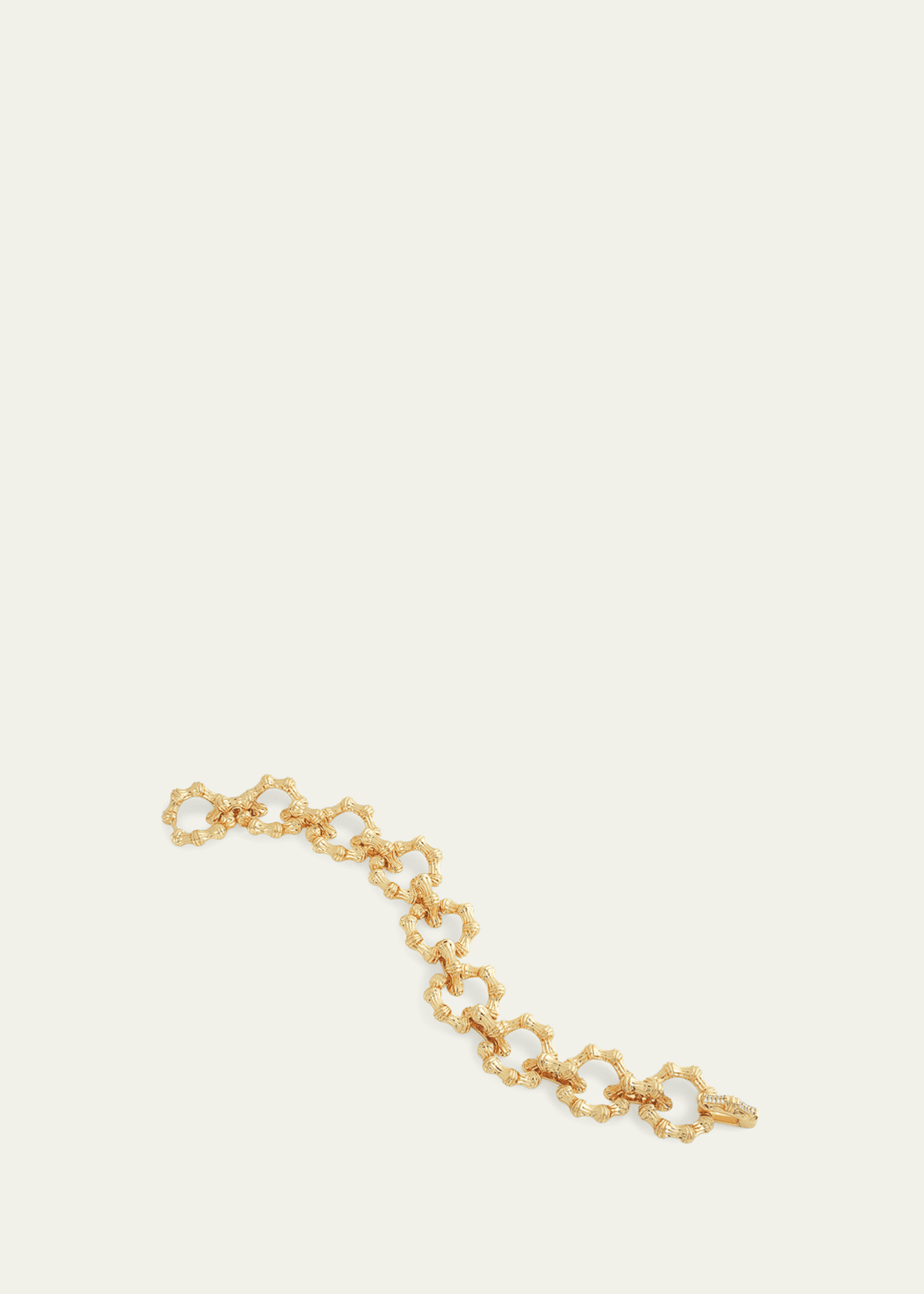 Anabel Aram Jewelry Cubic Zirconia Bamboo Chain Bracelet Image 3 of 5