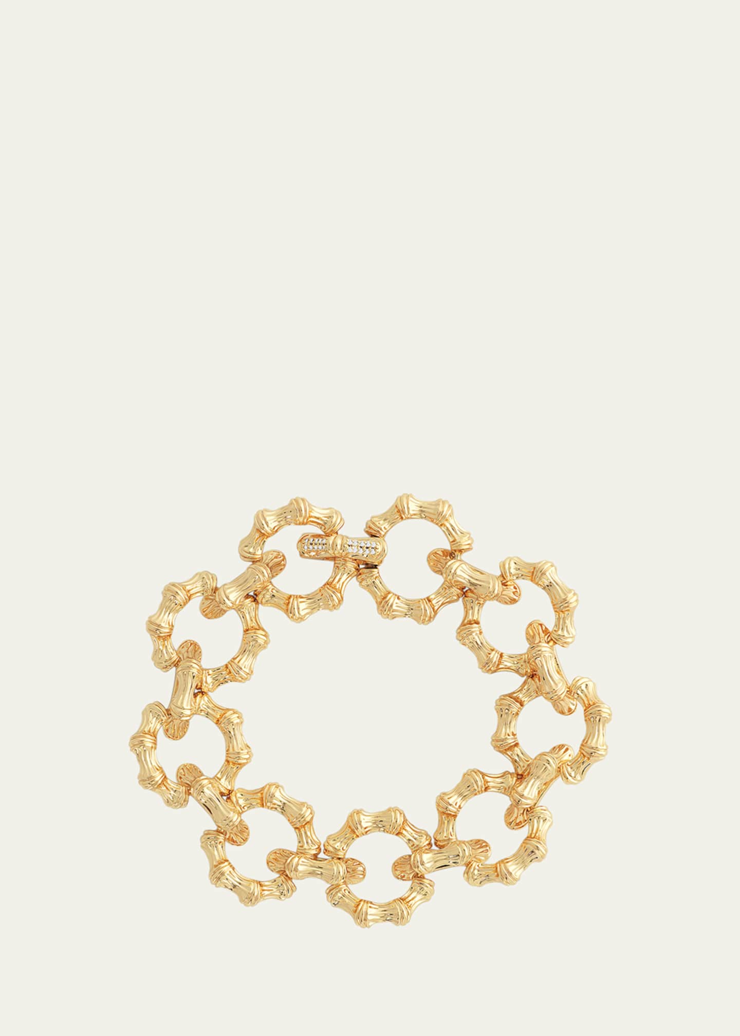 Anabel Aram Jewelry Cubic Zirconia Bamboo Chain Bracelet Image 1 of 5