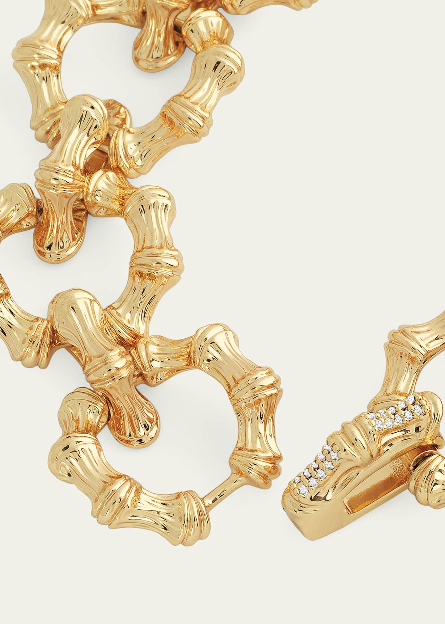 Anabel Aram Jewelry Cubic Zirconia Bamboo Chain Bracelet Image 5 of 5