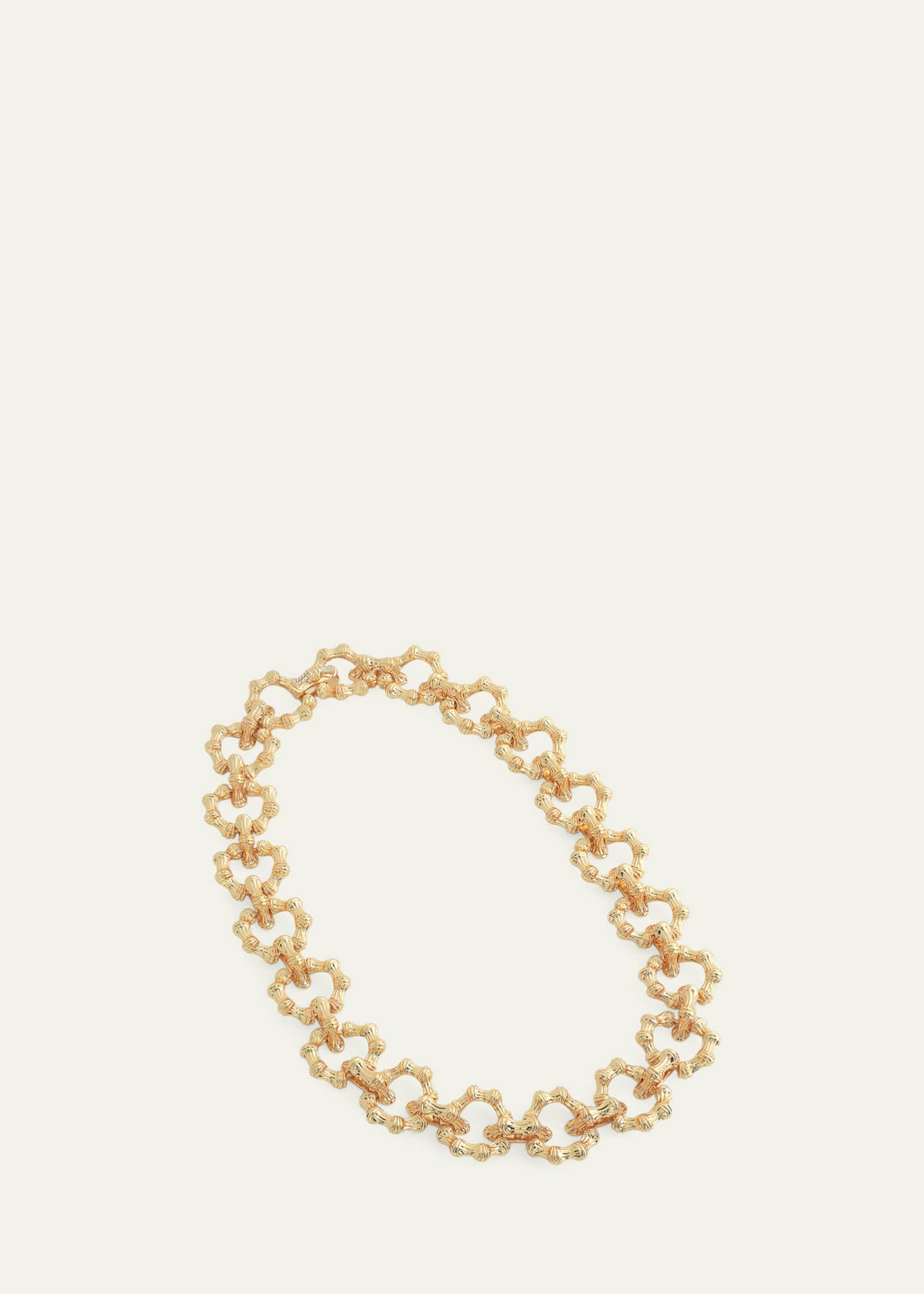 Anabel Aram Jewelry Cubic Zirconia Bamboo Chain Necklace Image 3 of 5