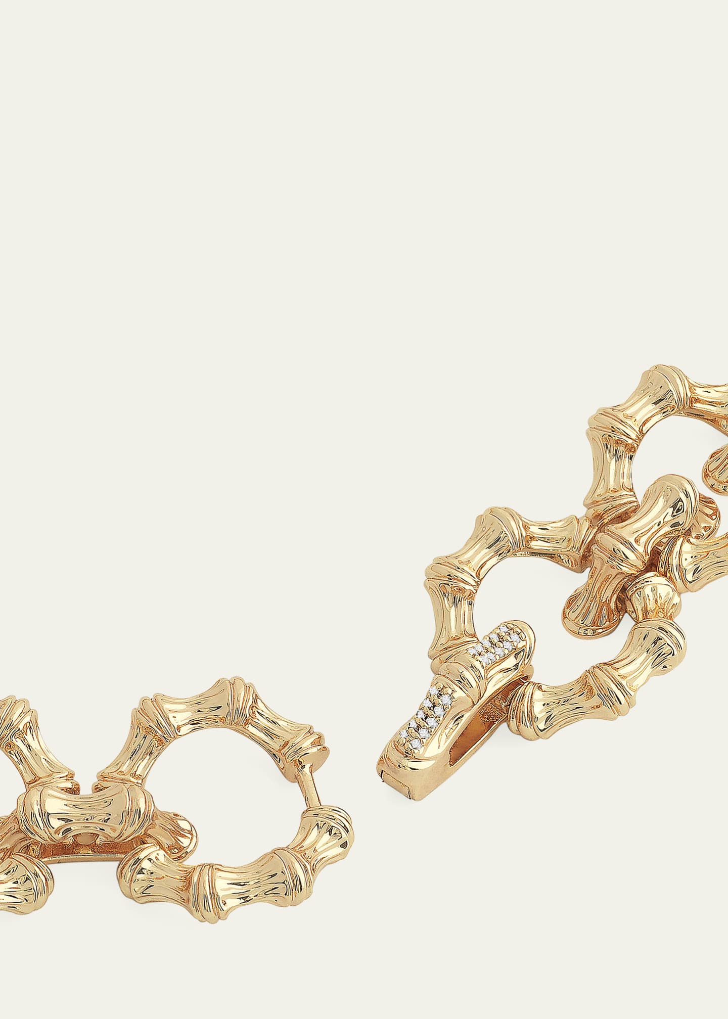 Anabel Aram Jewelry Cubic Zirconia Bamboo Chain Necklace Image 4 of 5