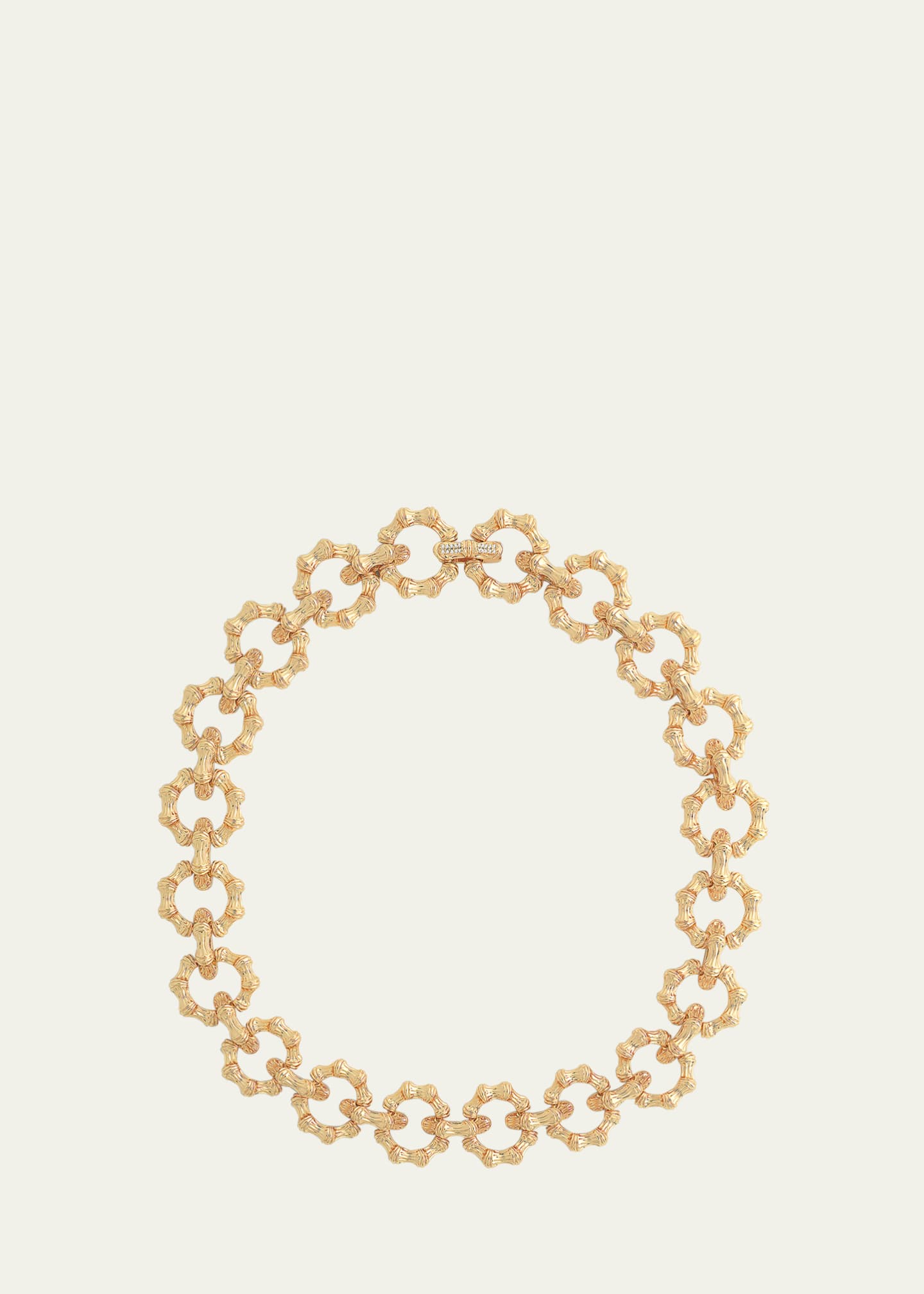 Anabel Aram Jewelry Cubic Zirconia Bamboo Chain Necklace Image 1 of 5