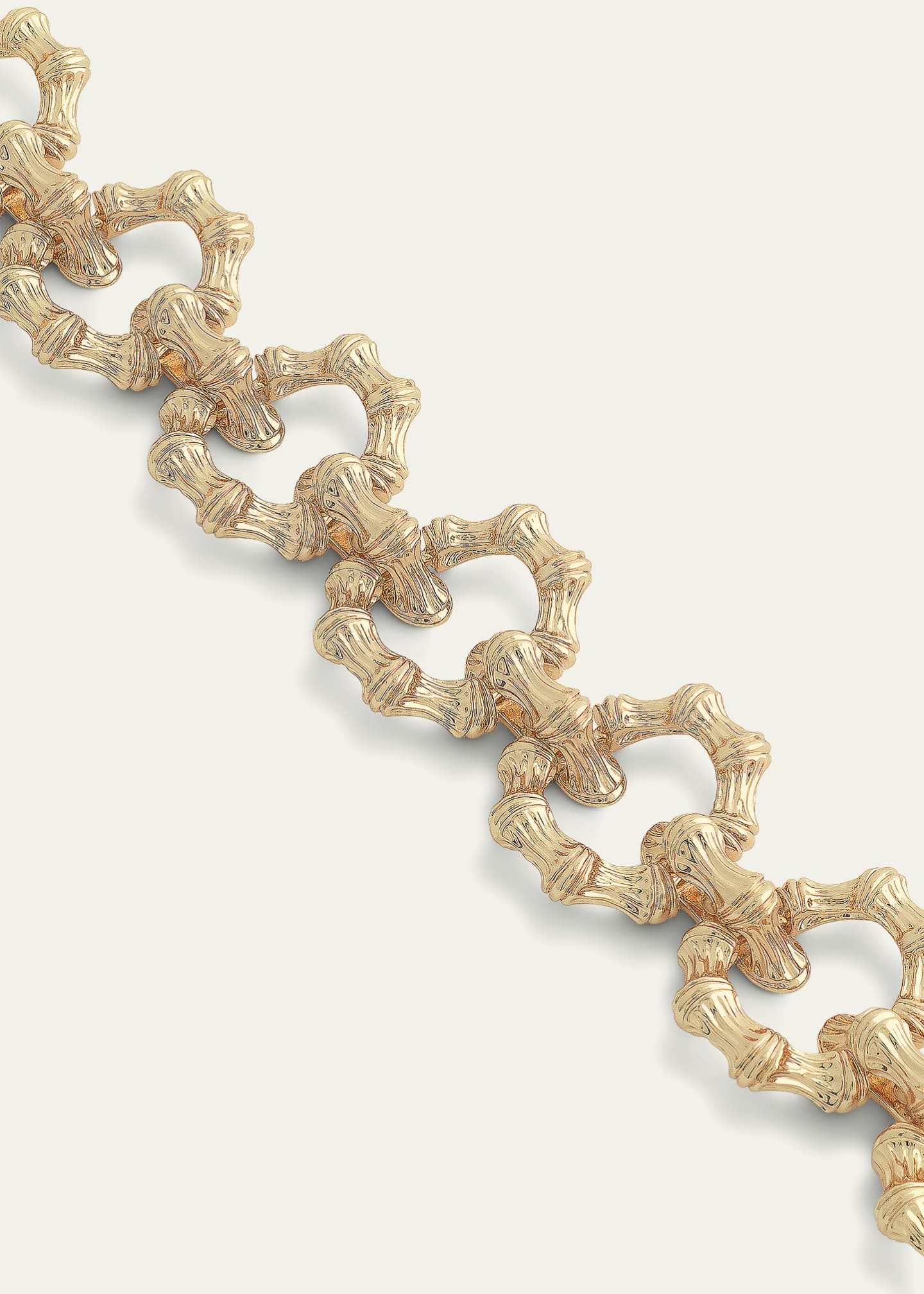 Anabel Aram Jewelry Cubic Zirconia Bamboo Chain Necklace Image 5 of 5