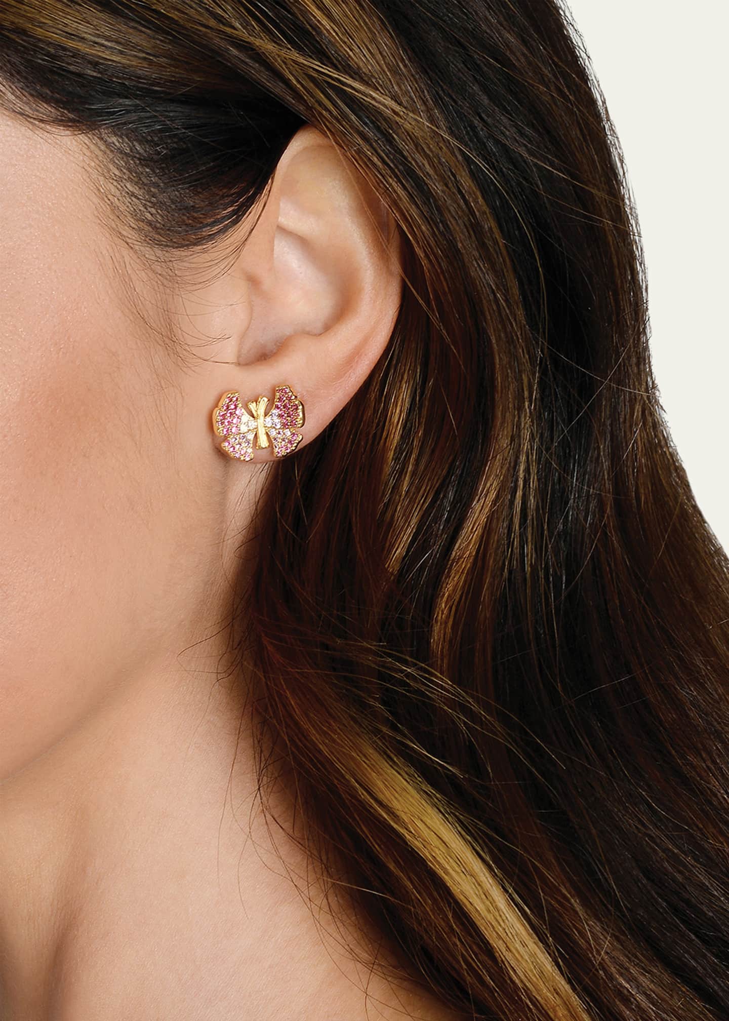 Anabel Aram Jewelry Cubic Zirconia Butterfly Stud Earrings Image 2 of 3