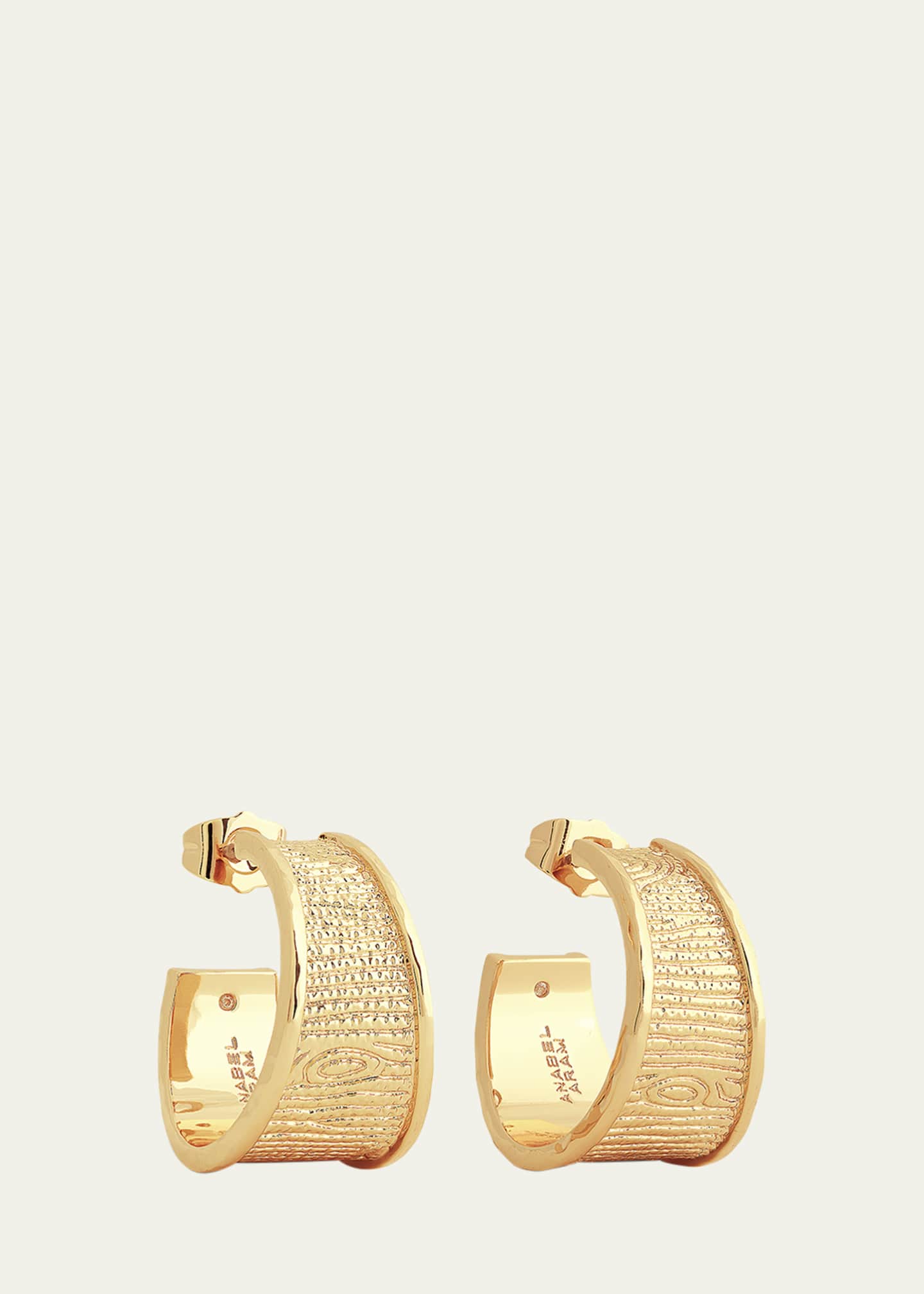 Anabel Aram Jewelry Enchanted Forest Bark Hoop Earrings Image 1 of 4
