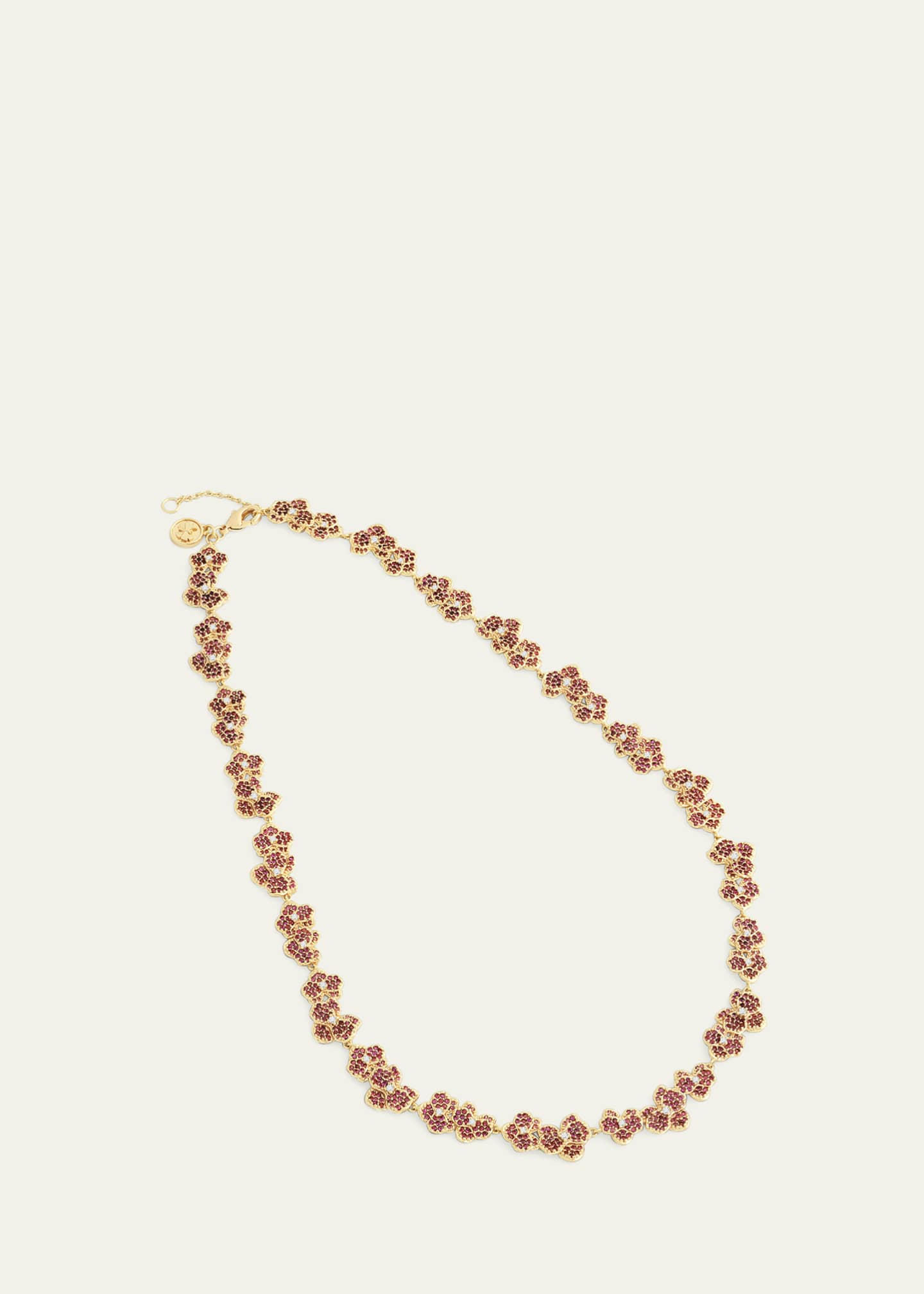 Anabel Aram Jewelry Cubic Zirconia Orchid Necklace Image 3 of 4