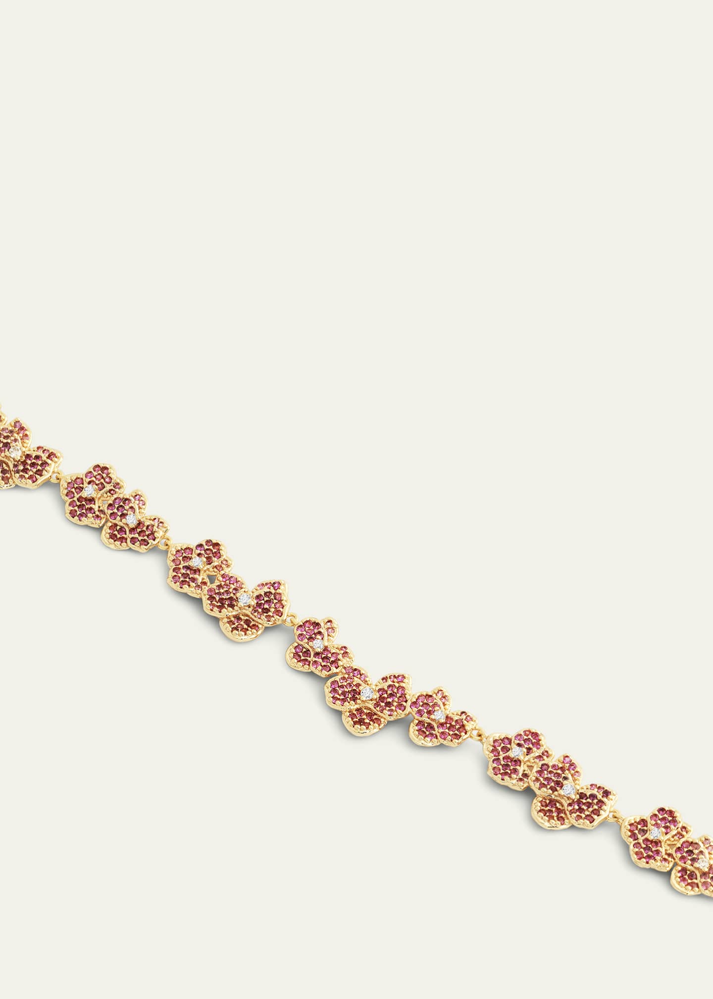 Anabel Aram Jewelry Cubic Zirconia Orchid Necklace Image 4 of 4