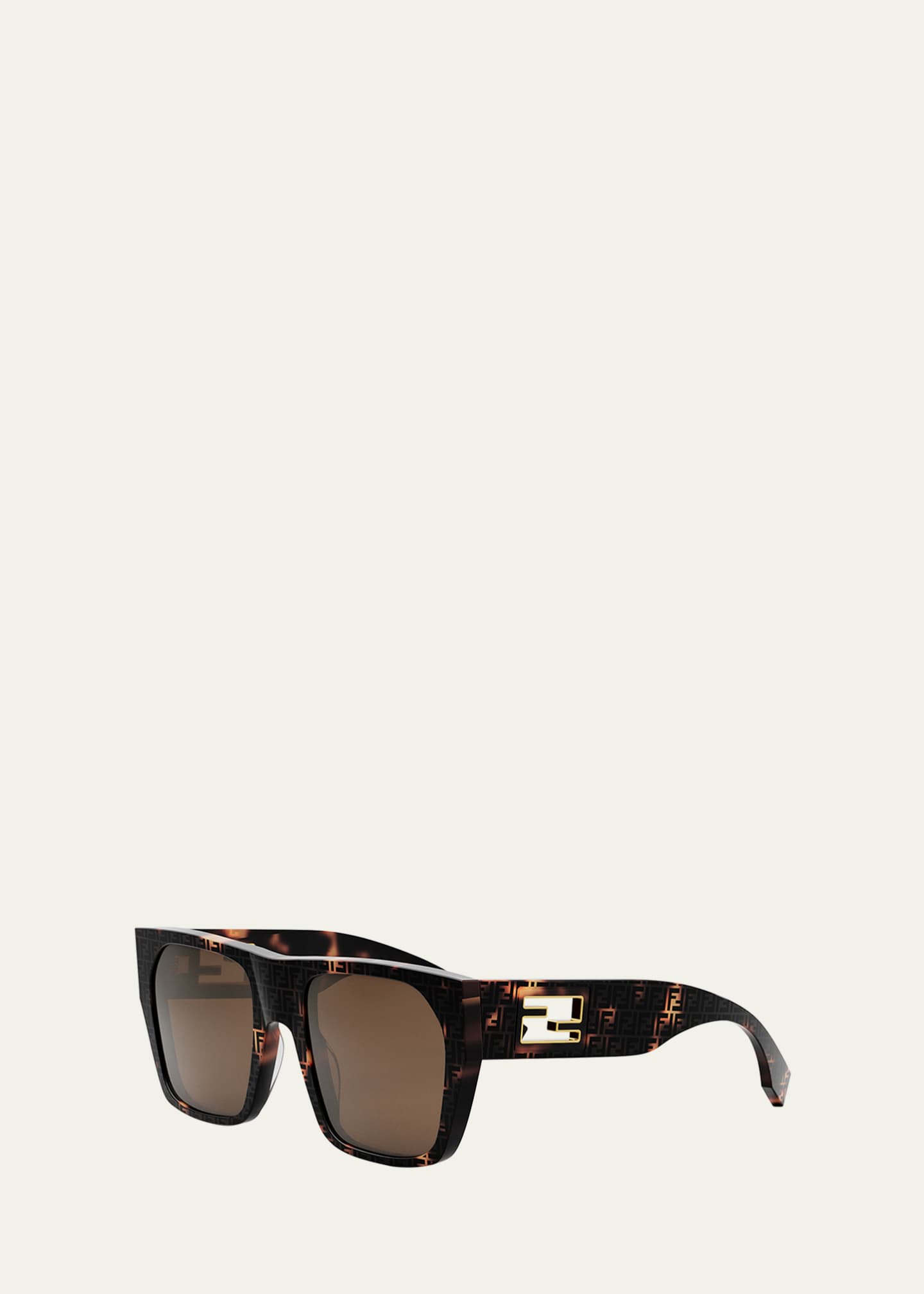 Fendi Baguette Acetate Round Sunglasses Image 2 of 3