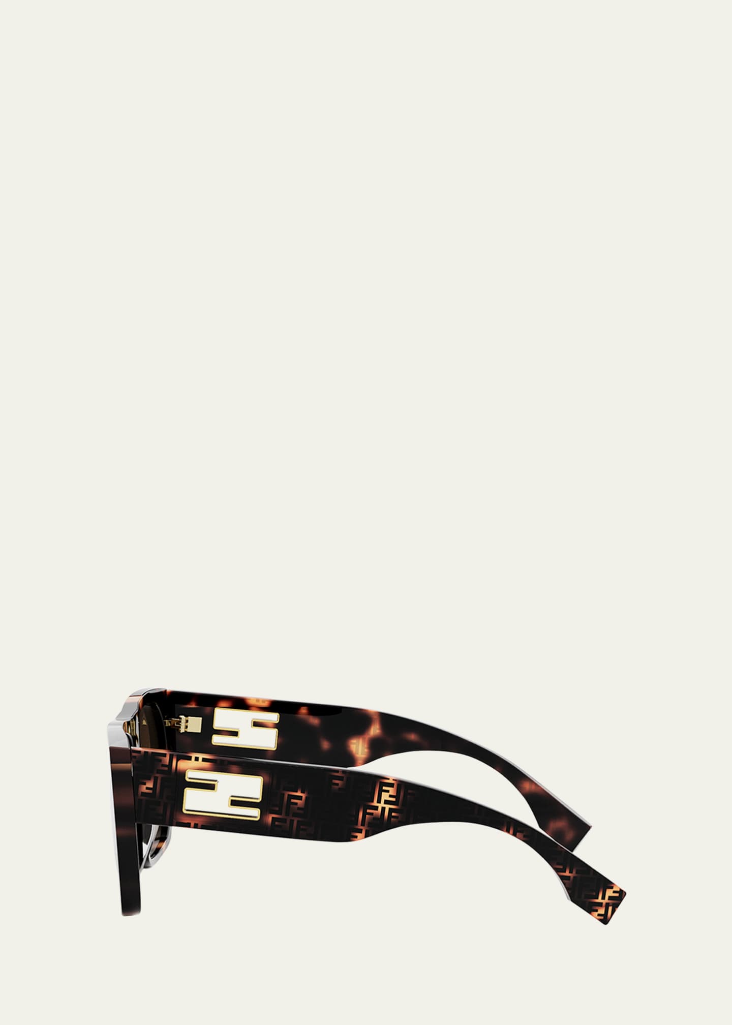 Fendi Baguette Acetate Round Sunglasses Image 3 of 3