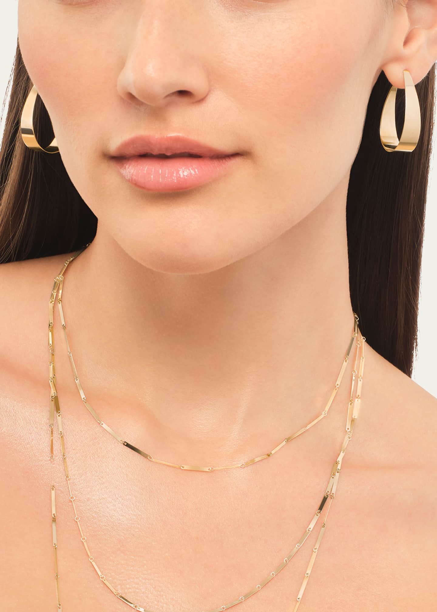 Lana Small Wrapped Wide Curved Hoop Earrings Image 2 of 2