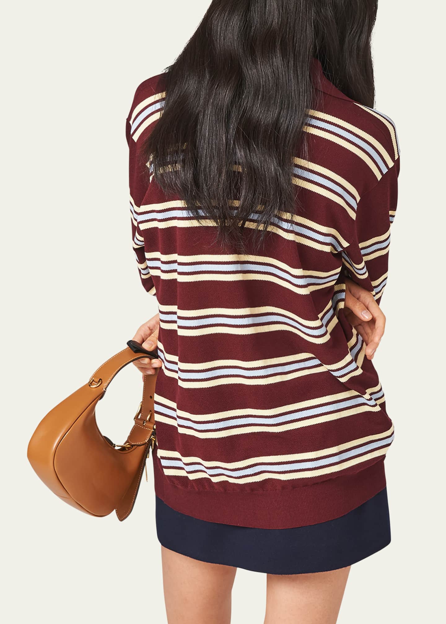 MIUMIU 26S STRIPED PULLOVER SWEATER 880