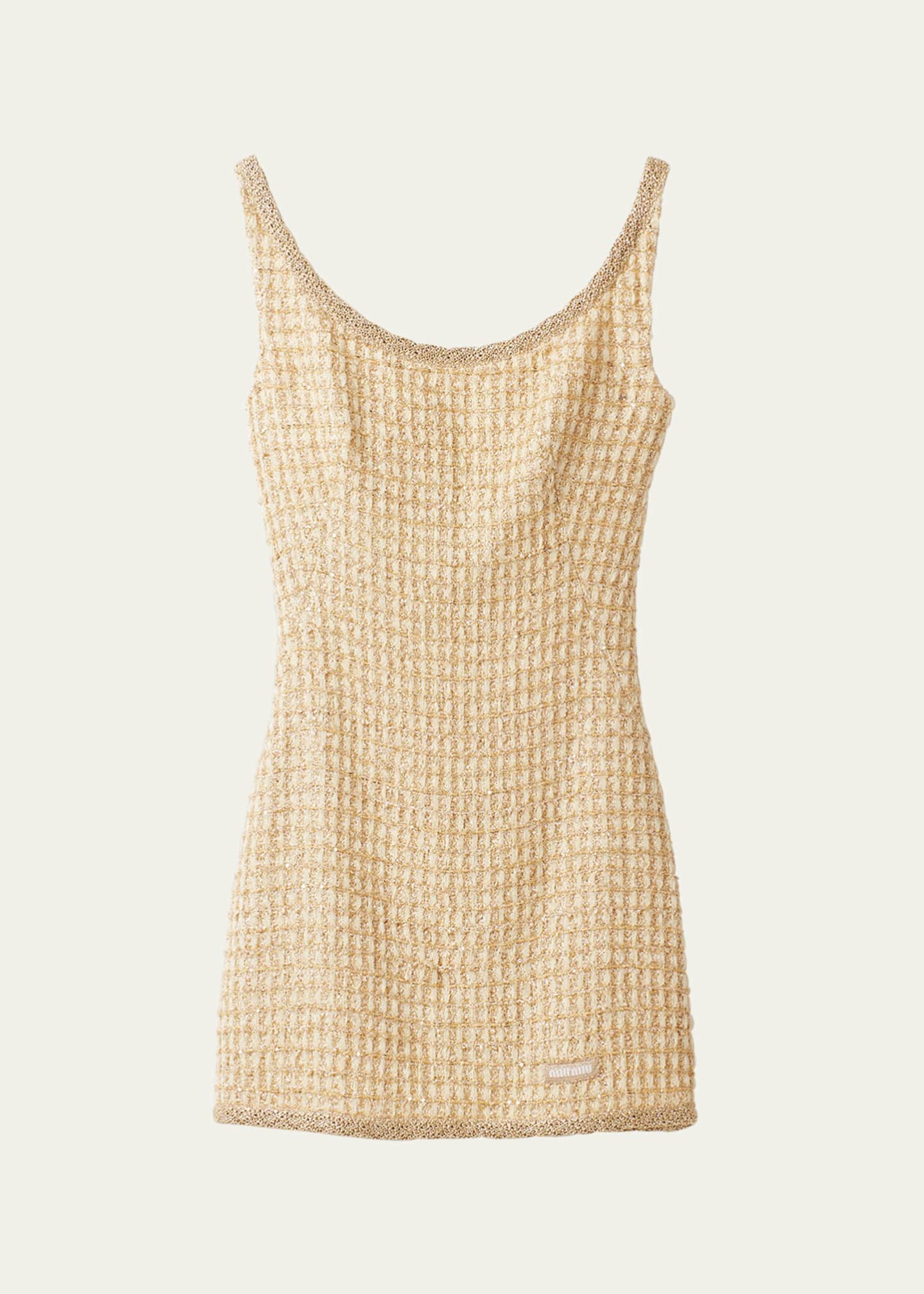 Miu Miu Crochet Mini Dress - Bergdorf Goodman