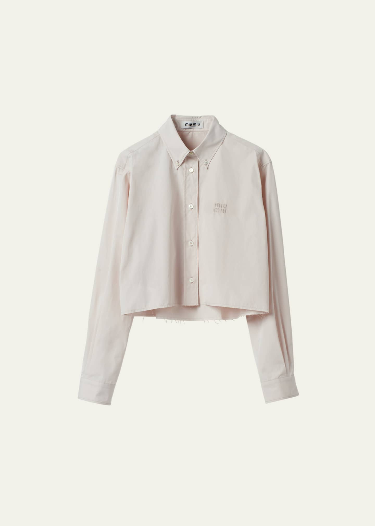 Miu Miu Cropped Button Down Top - Bergdorf Goodman