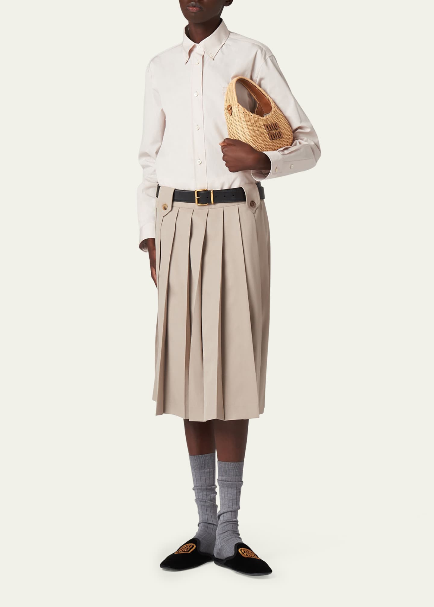 La Miel Button Down Poplin Shirt in Midnight main image 1