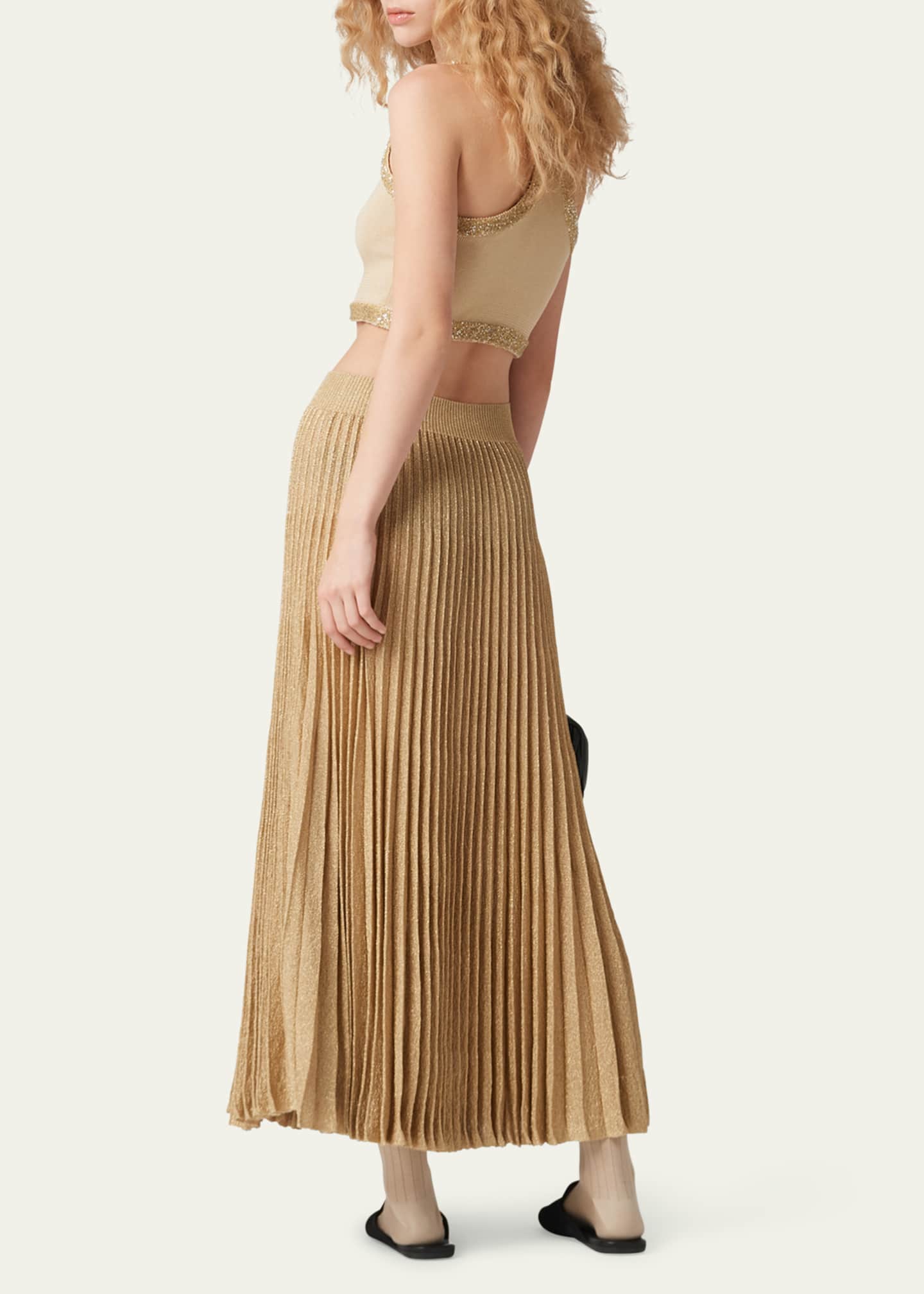Miu Miu Sequined Knit Crop Tank Top - Bergdorf Goodman