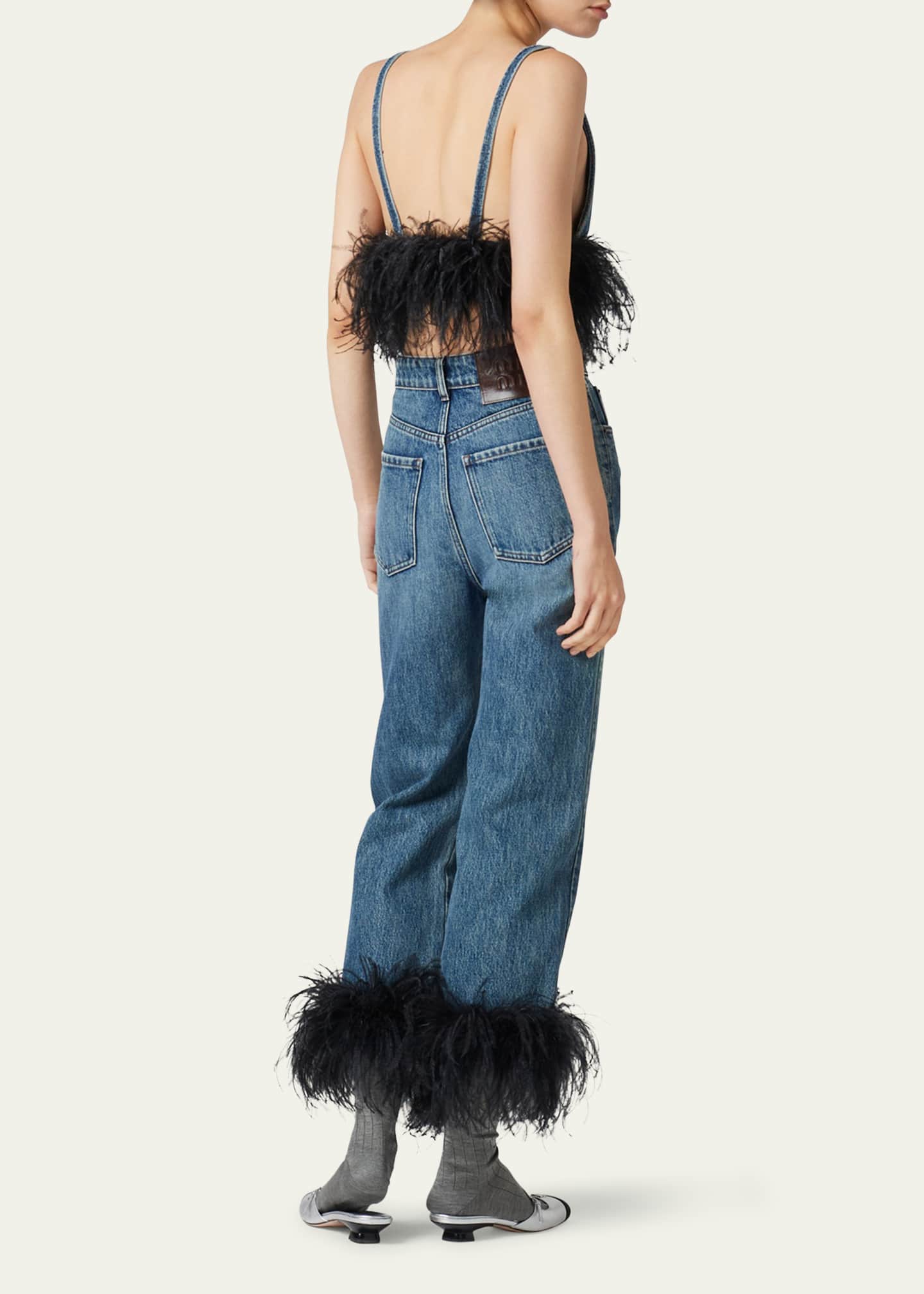 Prada feather jeans discount