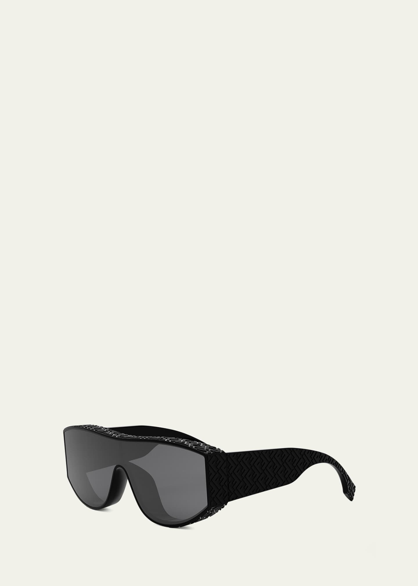 Fendi Men s Allover FF Logo Nylon Shield Sunglasses Bergdorf Goodman