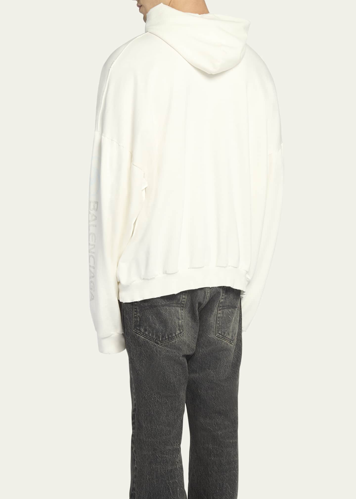 Balenciaga Hoodie Oversized in Off White