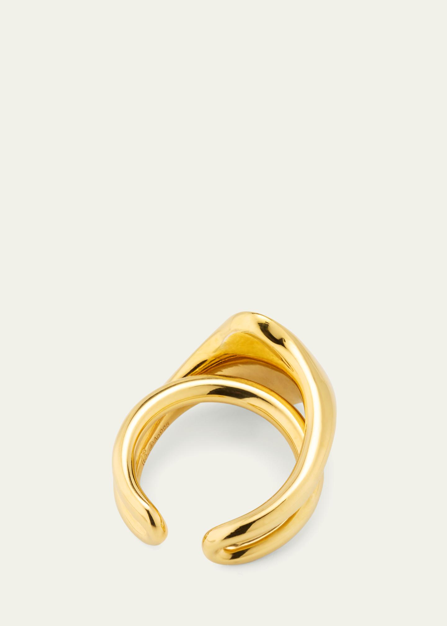 Charlotte Chesnais Chevaliere Initial Ring Two-Tone - Bergdorf Goodman