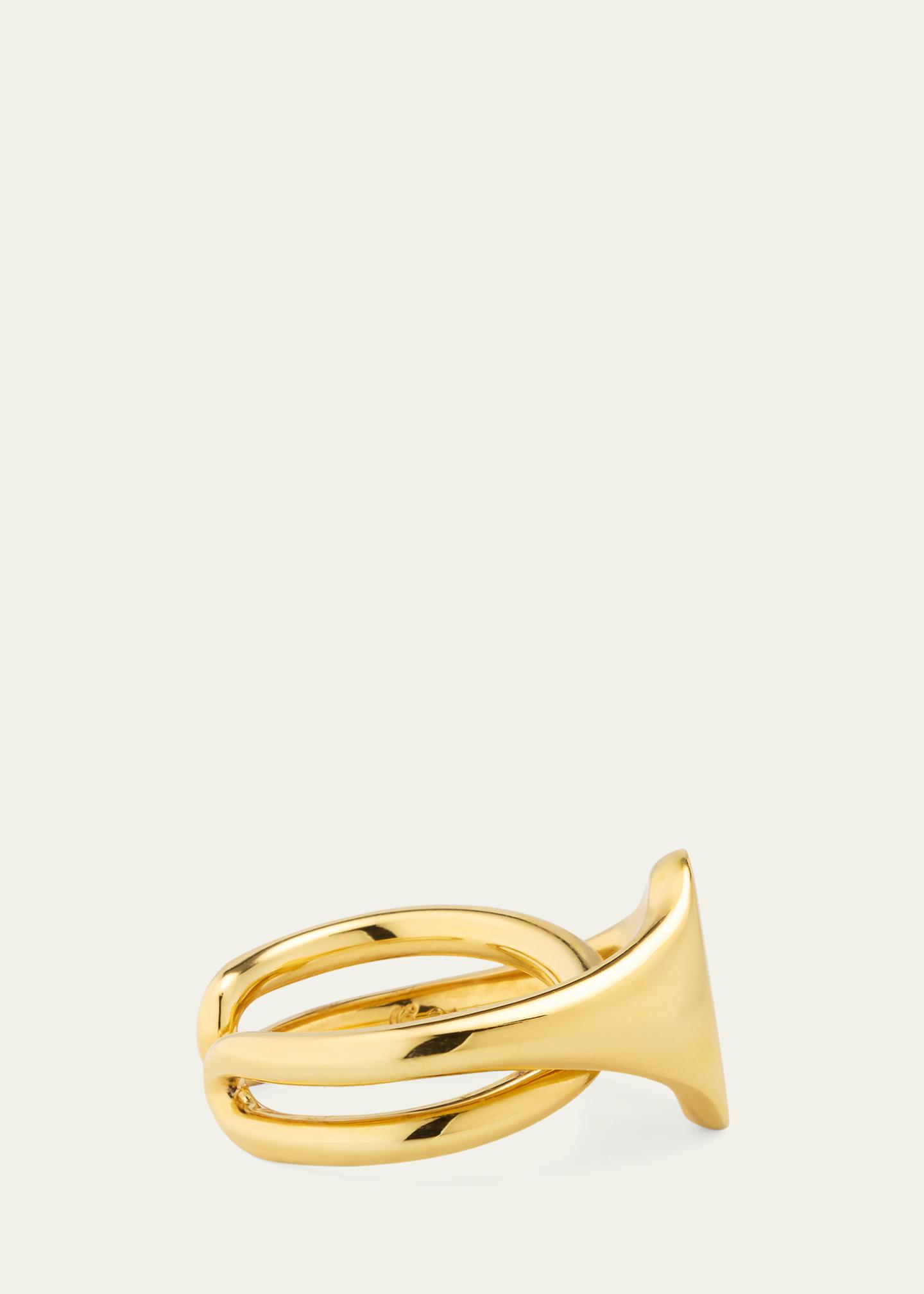 Charlotte Chesnais Chevaliere Initial Ring Two-Tone - Bergdorf Goodman