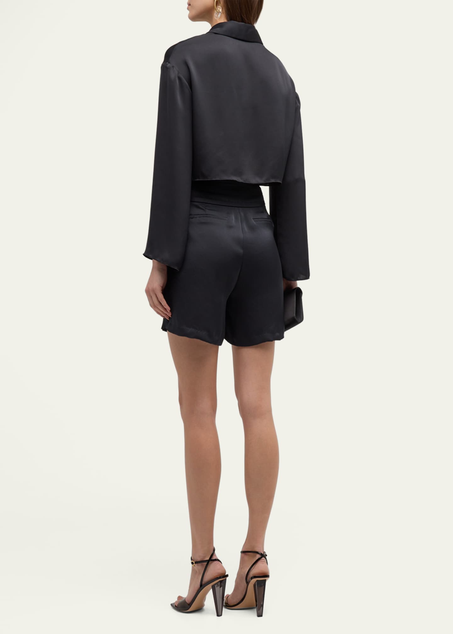 Ramy Brook Joss Satin Shorts Image 3 of 5
