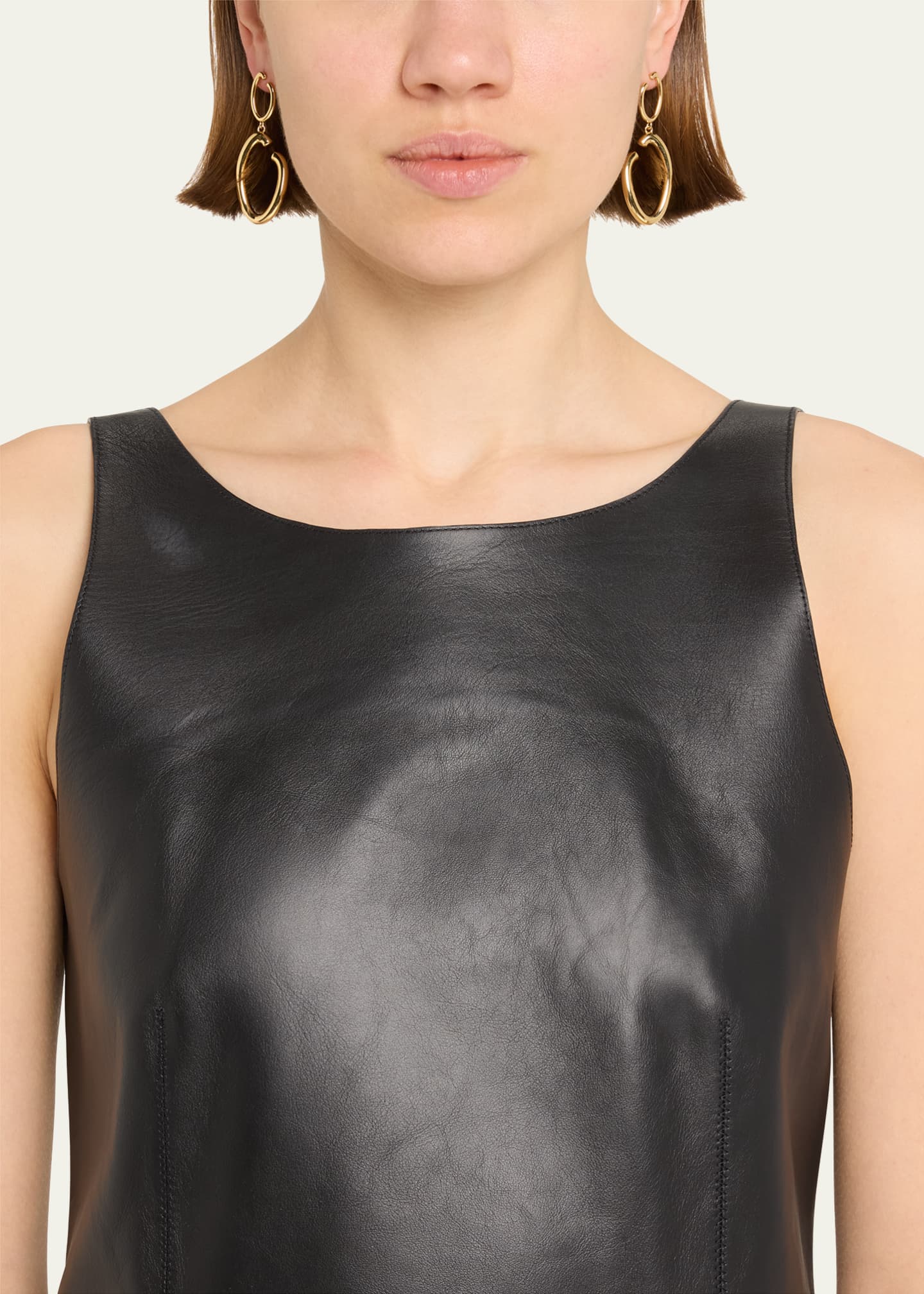 Oscar de la Renta O Drop Hoop Earrings Image 2 of 4