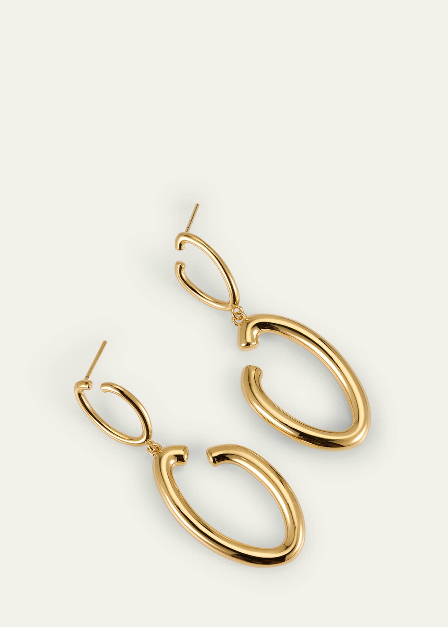 Oscar de la Renta O Drop Hoop Earrings Image 3 of 4
