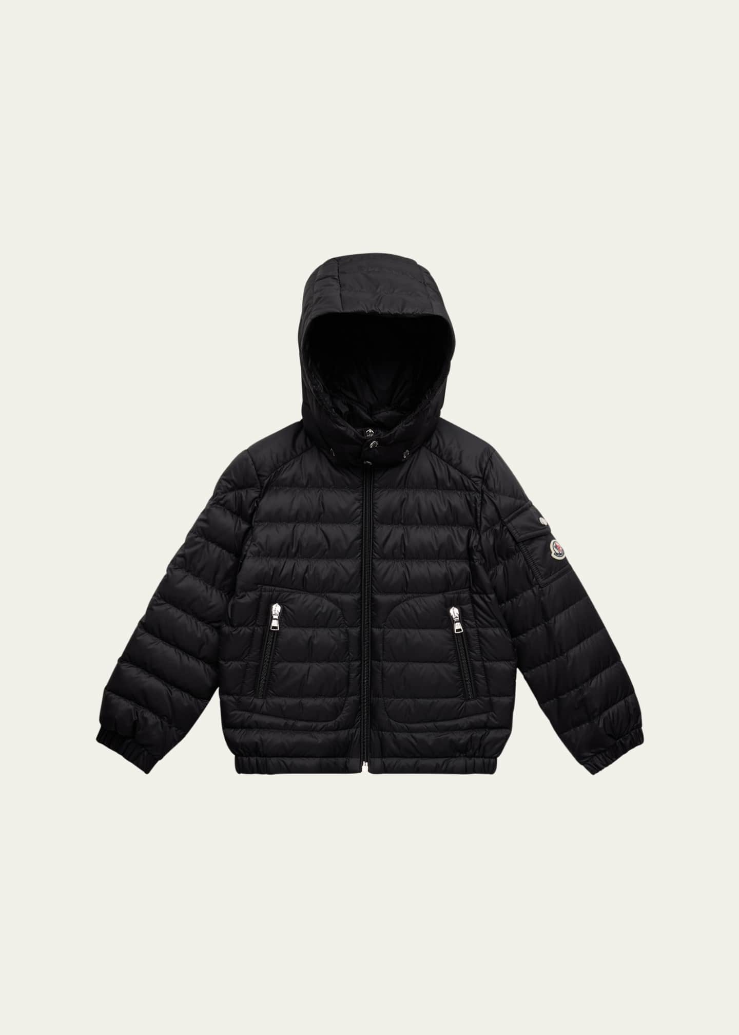 Moncler Boy's Lauros Hooded Puffer Jacket, Size 4-6 Image 1 of 3