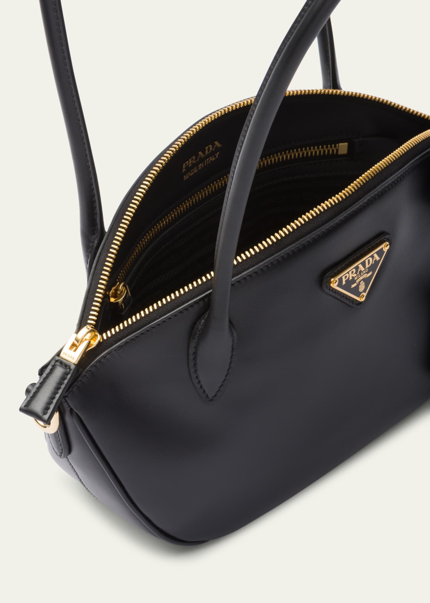 【関税&送料込】Prada City Leather Mini Shoulder Bag Prada City Zip Leather Shoulder Bag - Black | Editorialist
