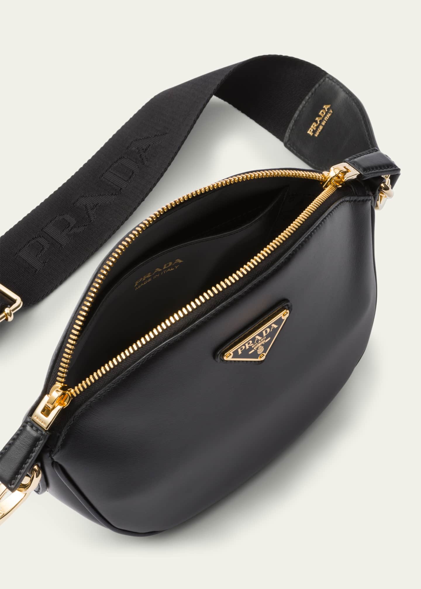 Prada City Zip Leather Crossbody Bag Image 3 of 3