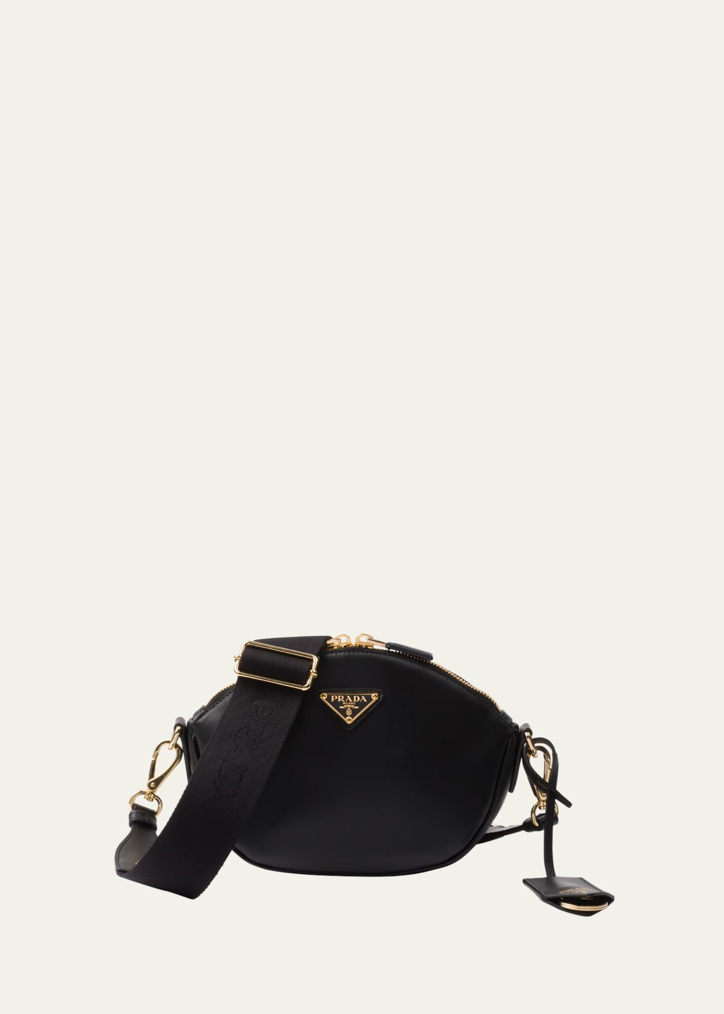 Prada City Zip Leather Crossbody Bag Image 1 of 3