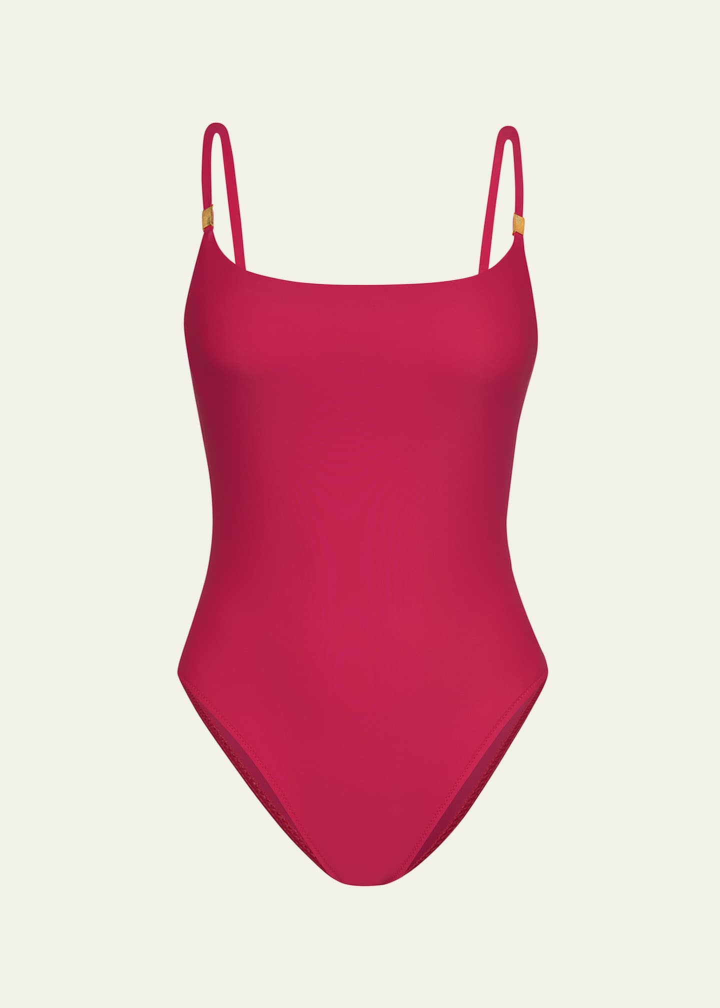 L'Agence Remi Solid Basic One-Piece Swimsuit - Bergdorf Goodman
