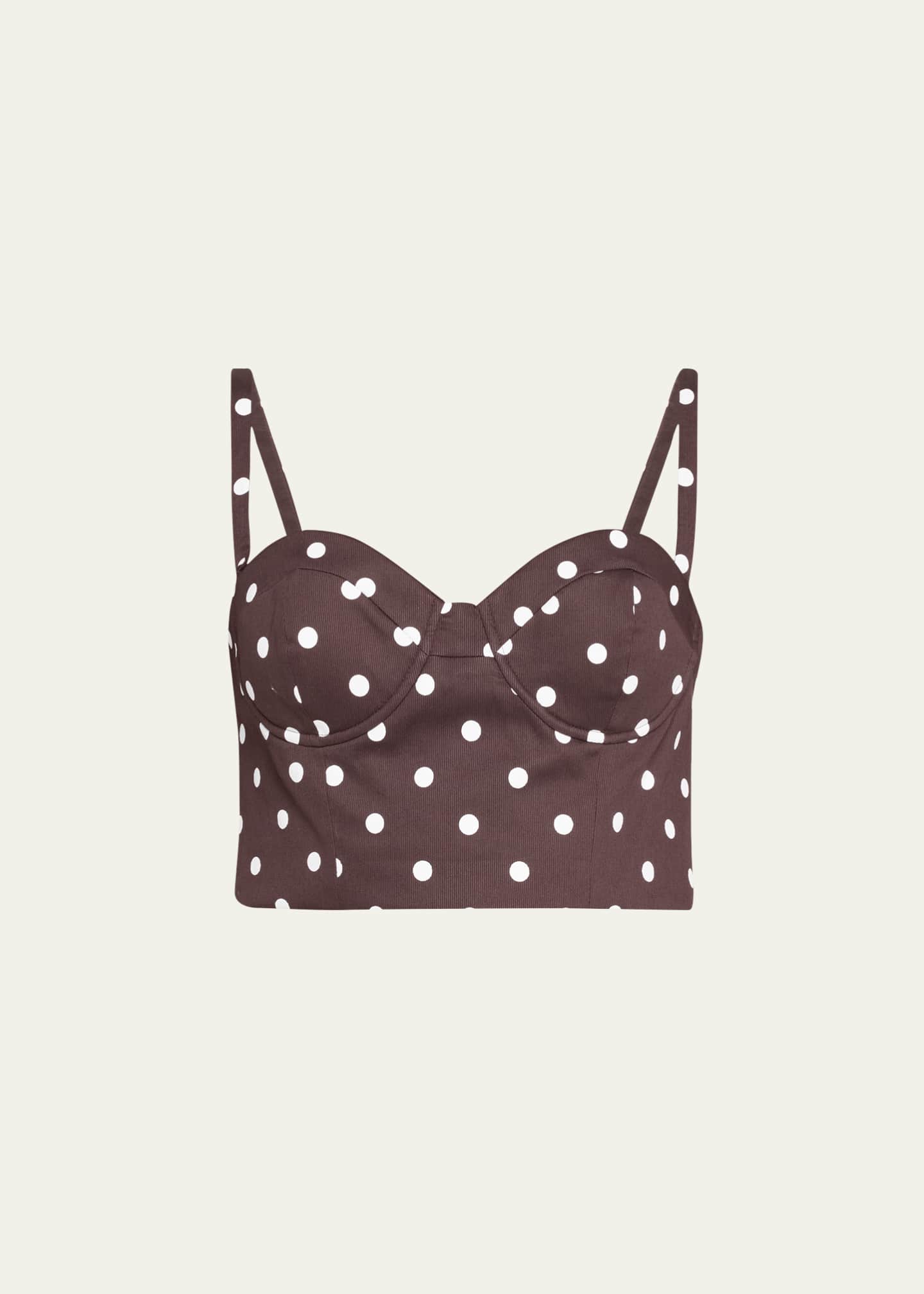 Polka dot bustier top top