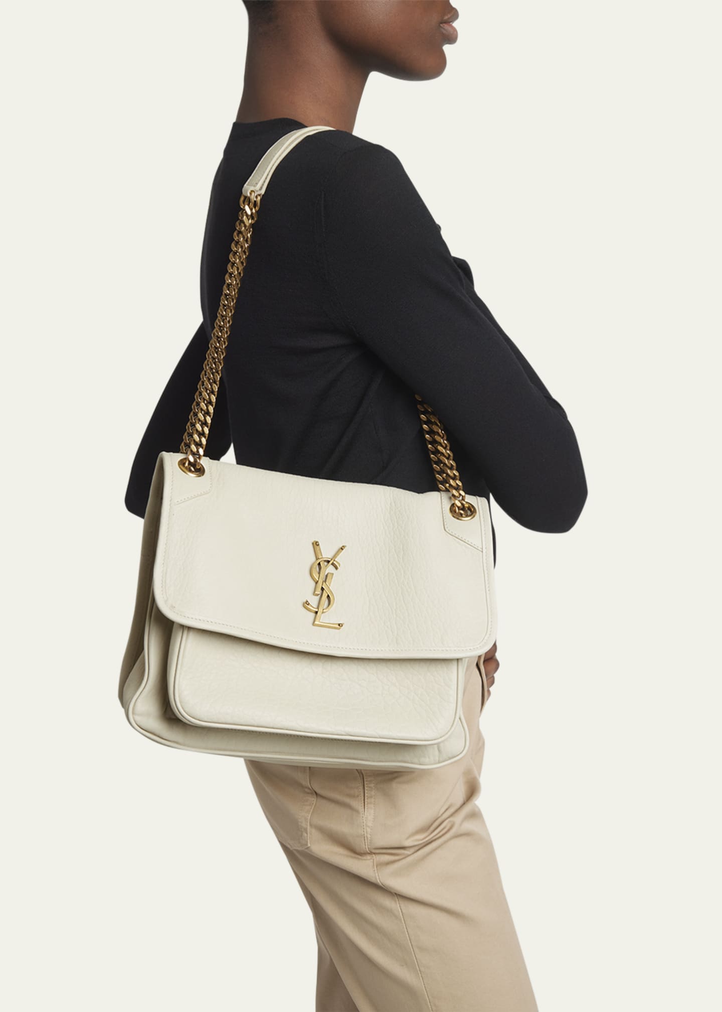 Saint Laurent Niki Medium YSL Leather Shoulder Bag Image 2 of 5