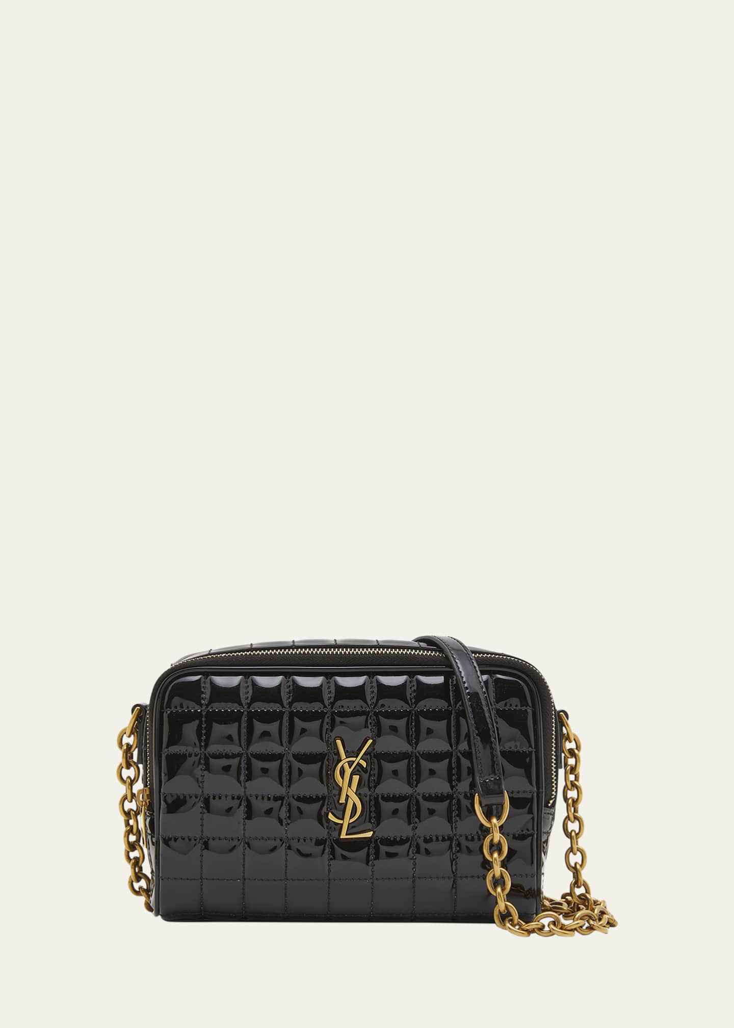Saint Laurent Cassandre Mini YSL Camera Bag in Quilted Patent Leather Image 1 of 5