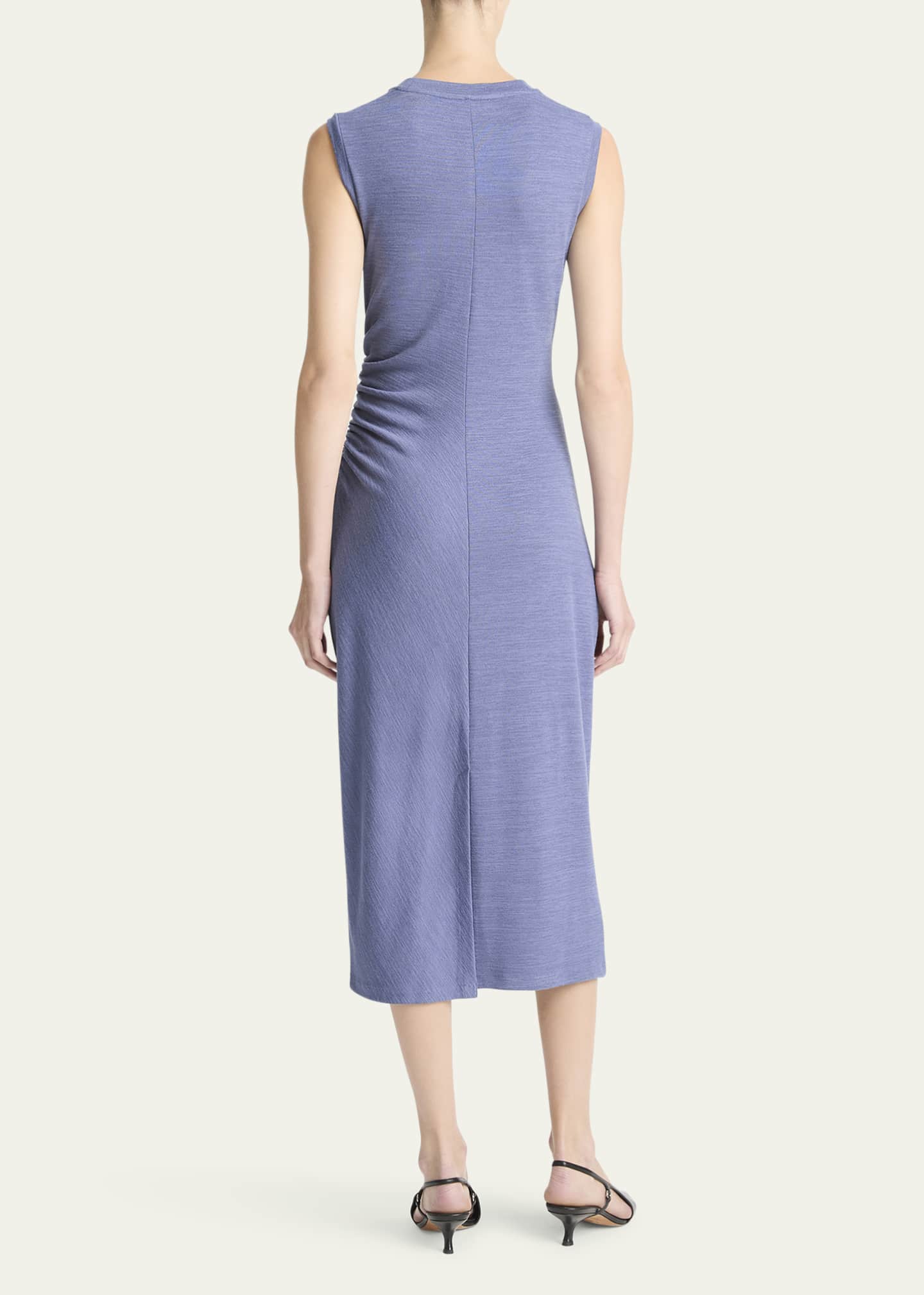 Vince Sleeveless Waist-Gathered Midi Dress Image 3 of 4