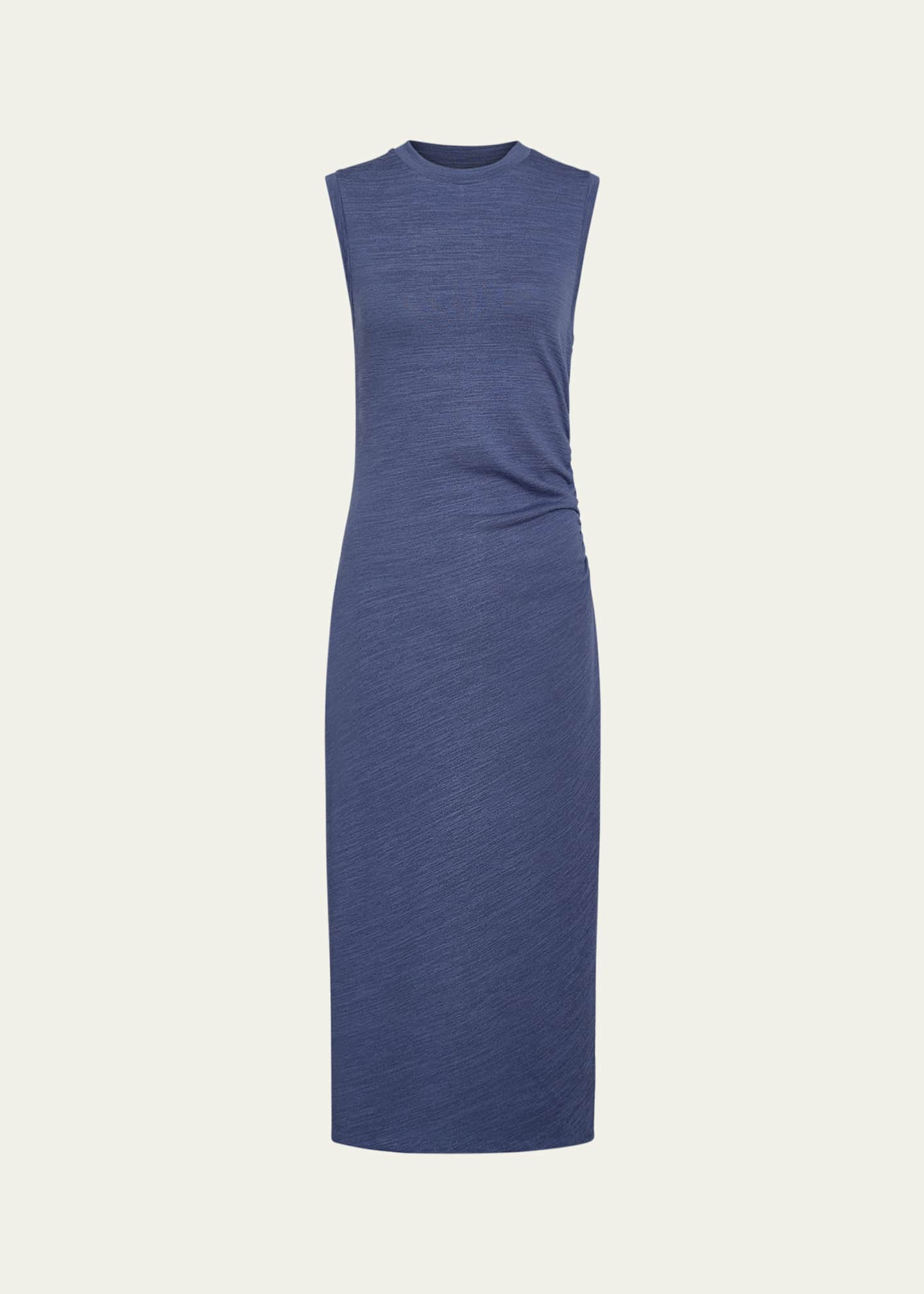 Vince Sleeveless Waist-Gathered Midi Dress Image 1 of 4