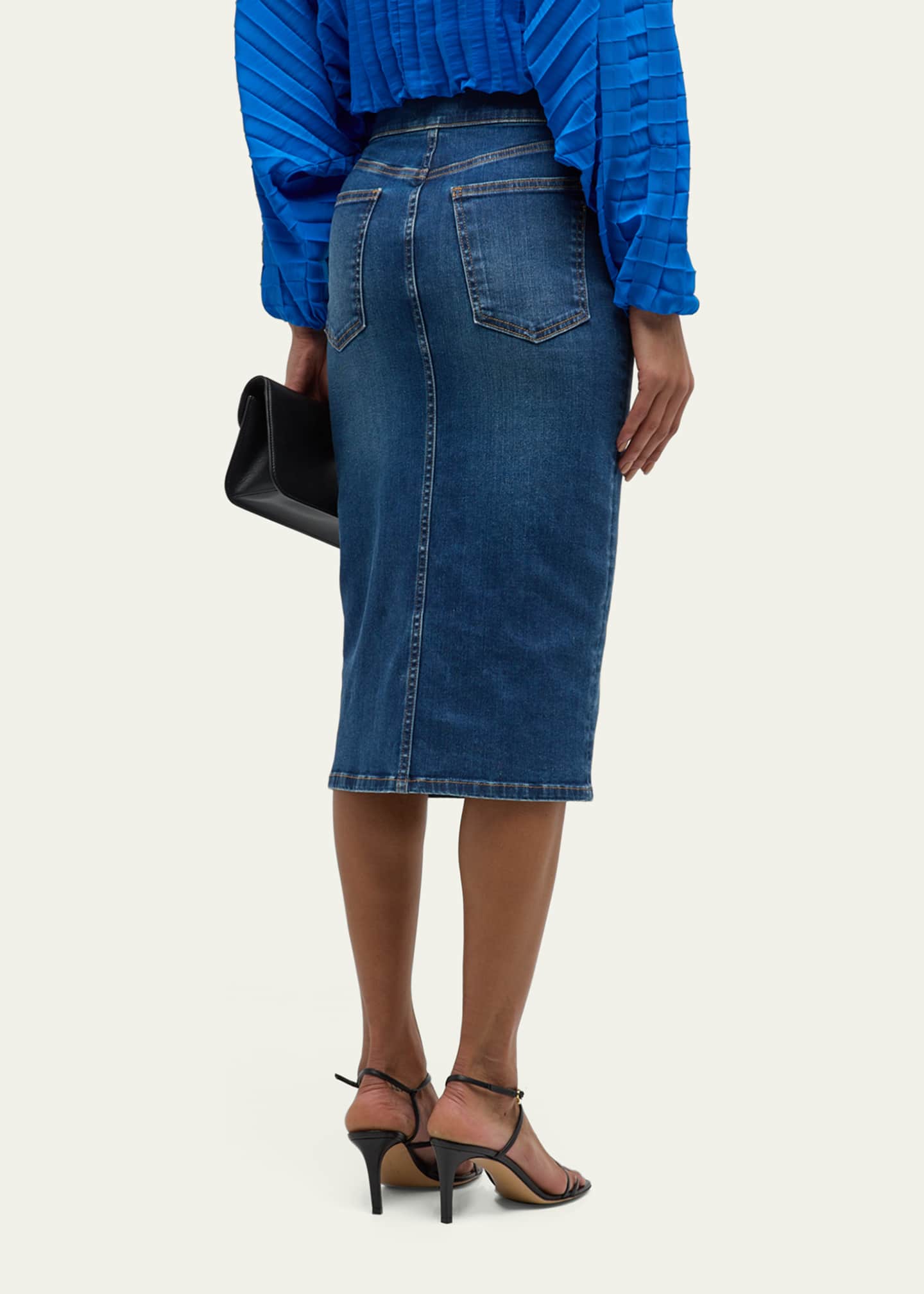 Ramy Brook Karter Denim Midi Skirt - Bergdorf Goodman