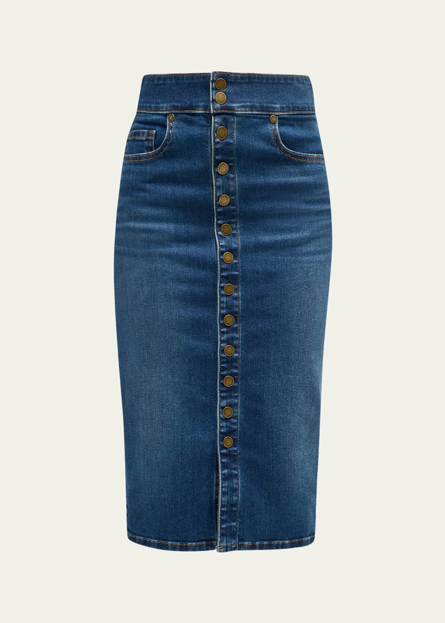 Ramy Brook Karter Denim Midi Skirt - Bergdorf Goodman