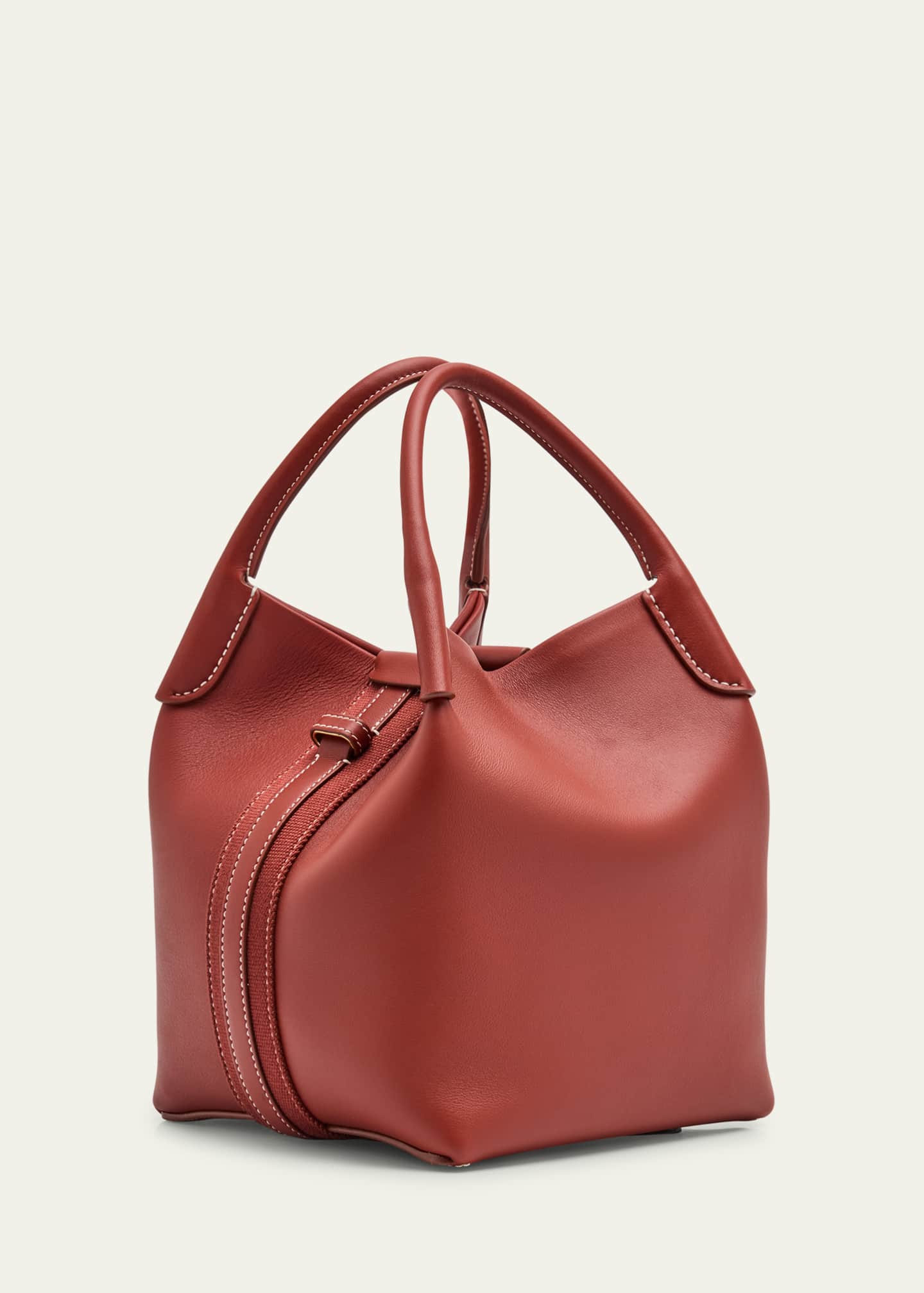 Loro Piana Bale Leather Top-Handle Bag Image 3 of 6
