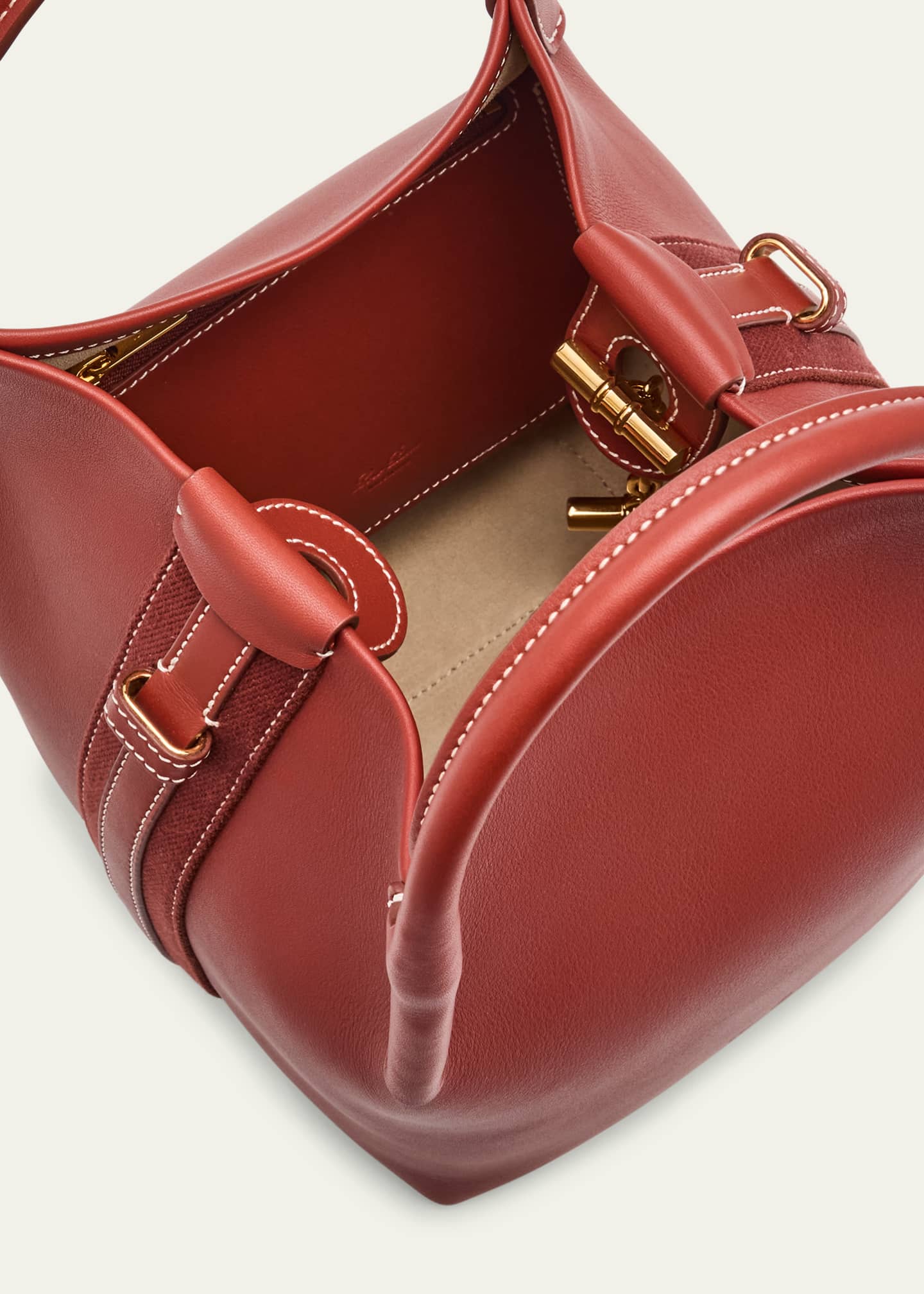 Loro Piana Bale Leather Top-Handle Bag Image 4 of 6
